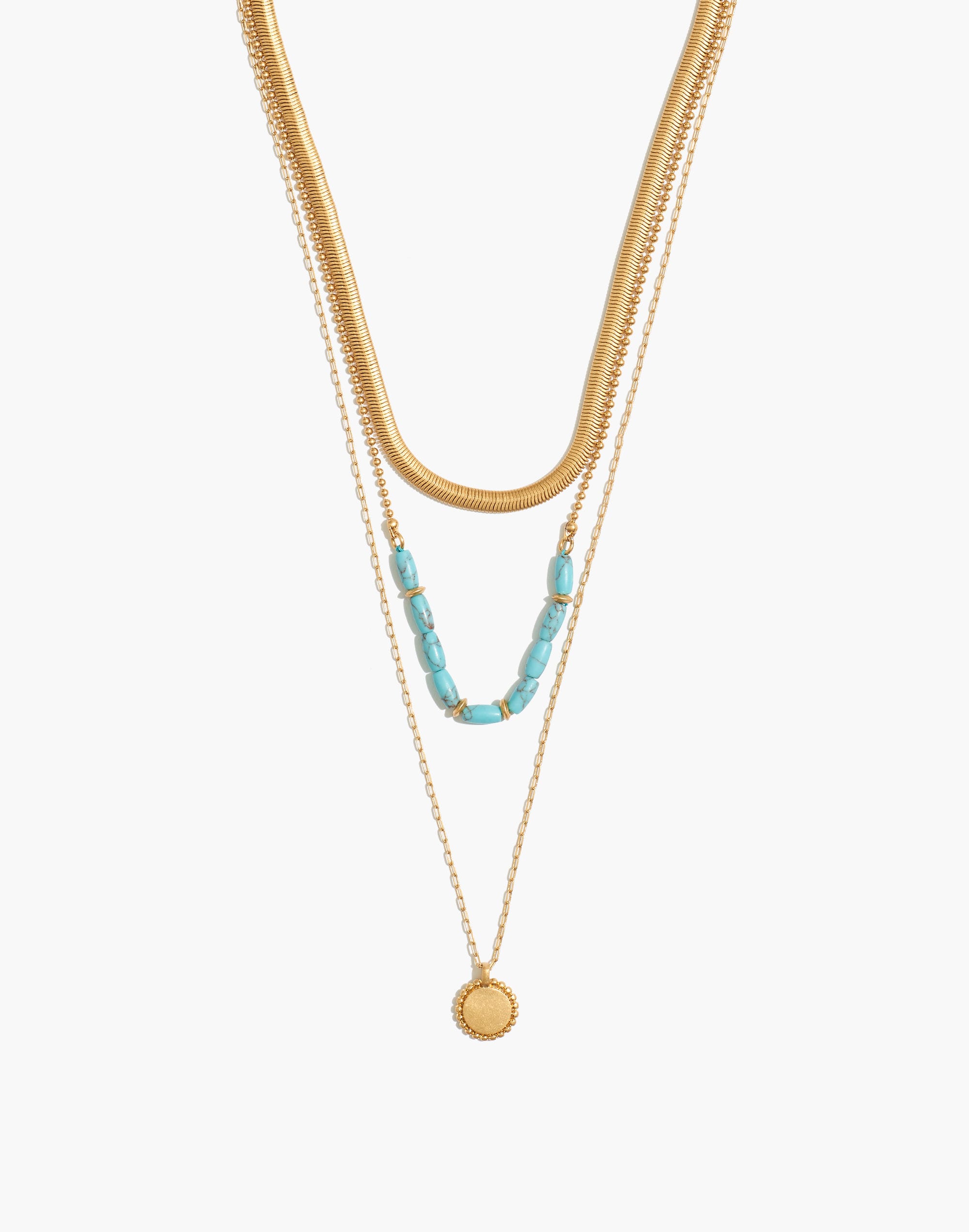 Madewell Coin Layered Necklace