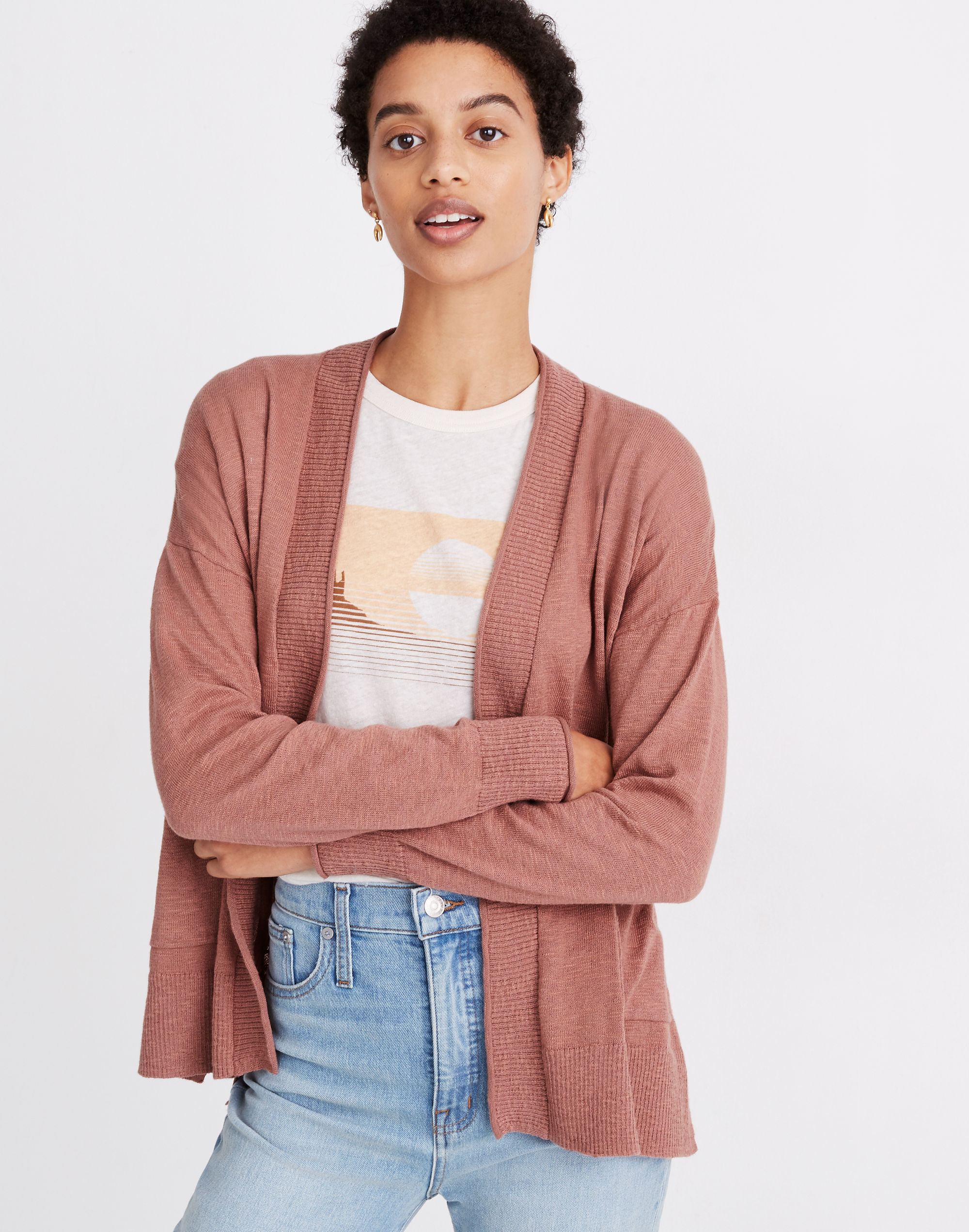 Women's Open-Front Cardigan - Universal Thread™ Light Brown S