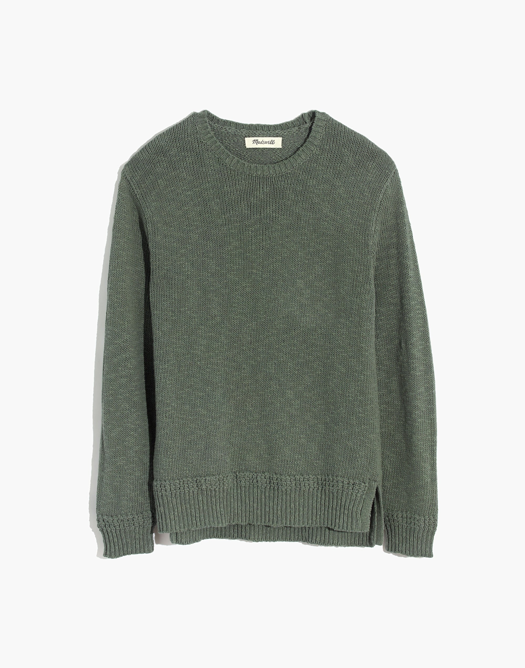 Linen Blend Crewneck Sweater