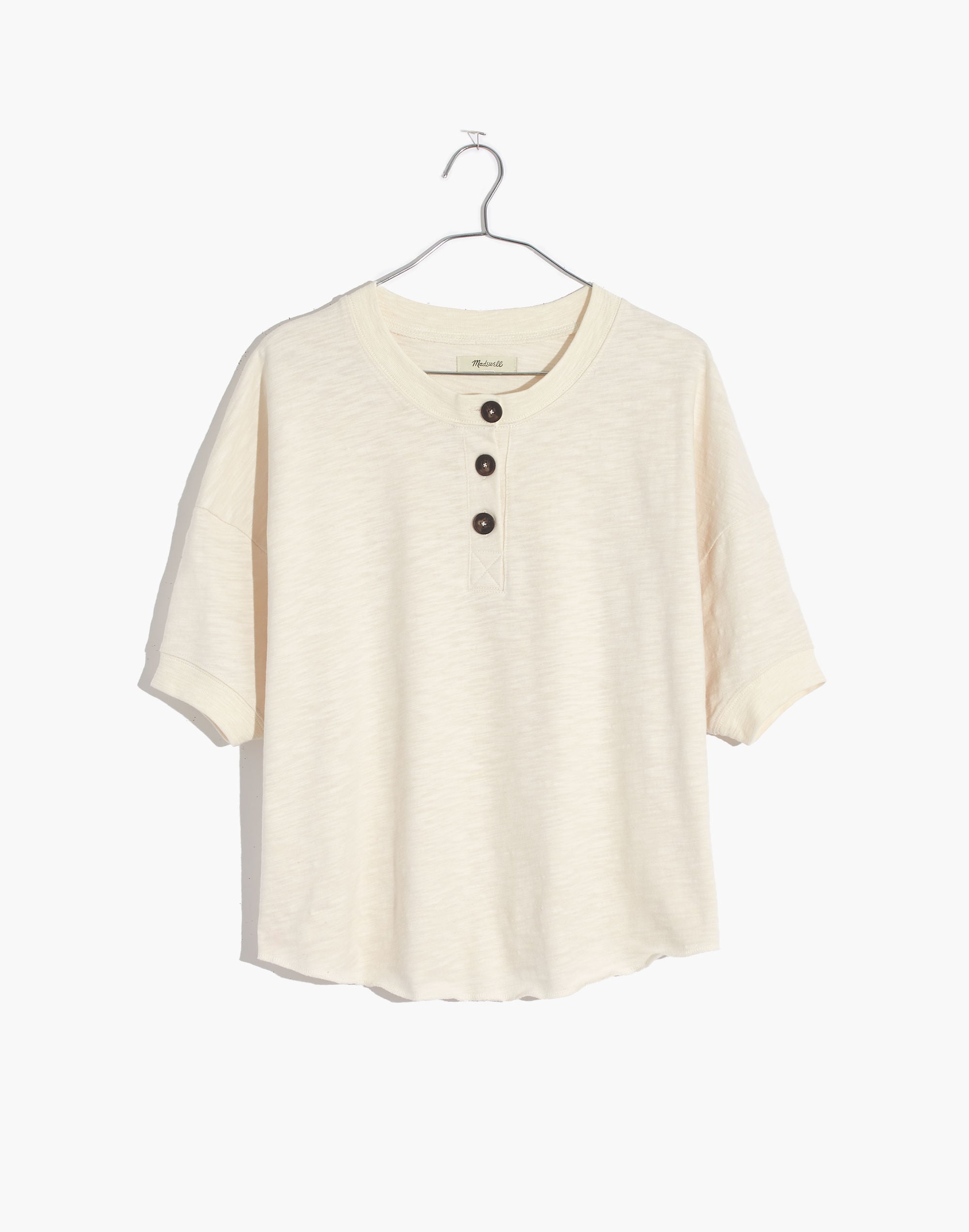 Raw-Edge Henley Tee | Madewell