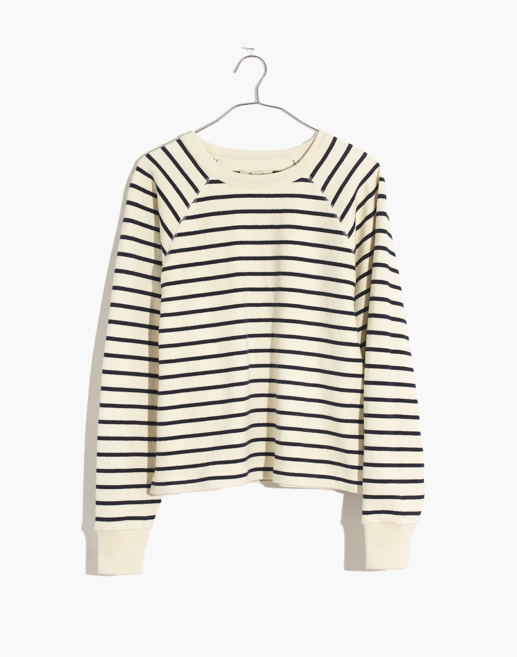 Luxe Raglan Sweatshirt in Stripe | Madewell