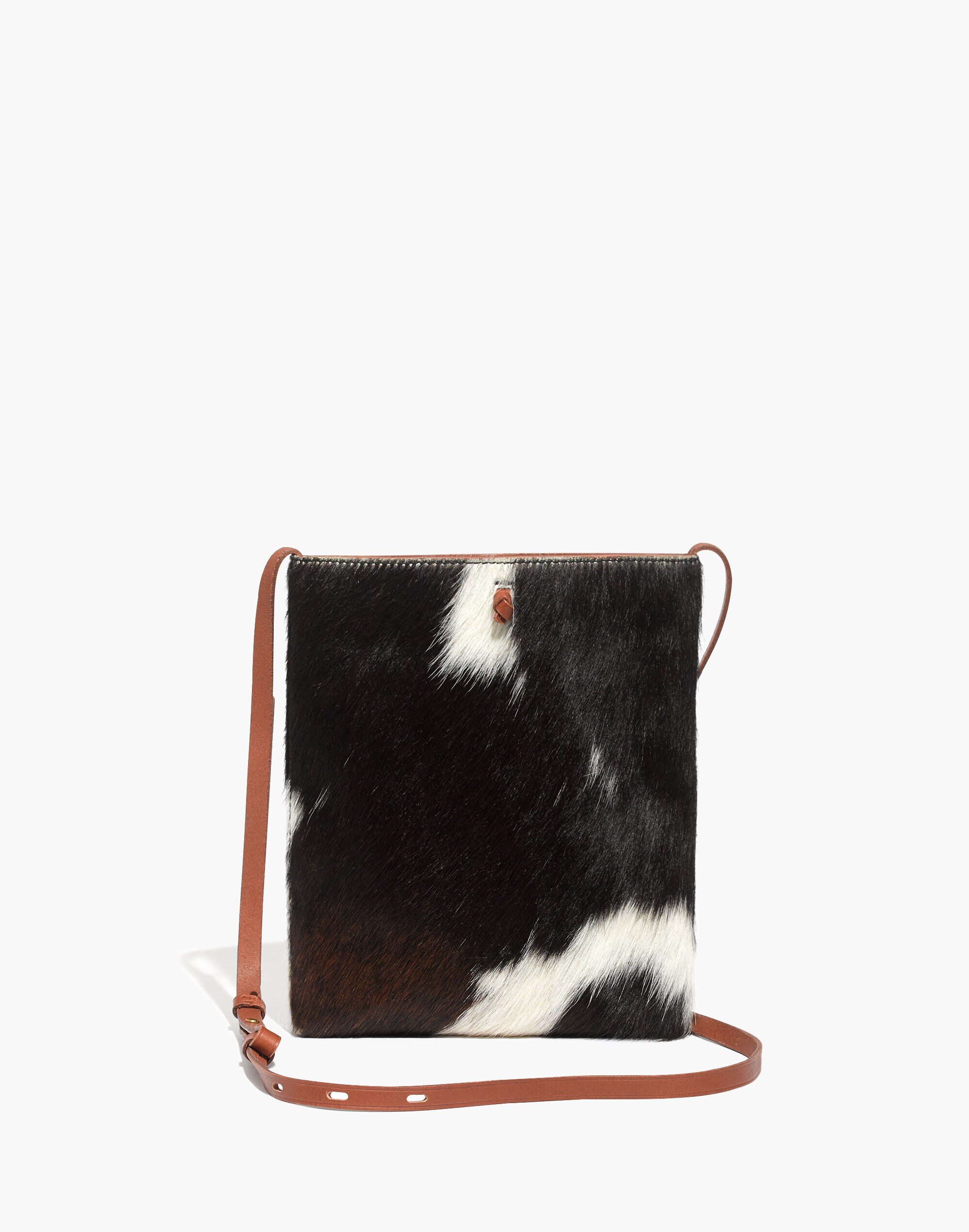 CW20307 Western Style Cow print with Fringe Crossbody