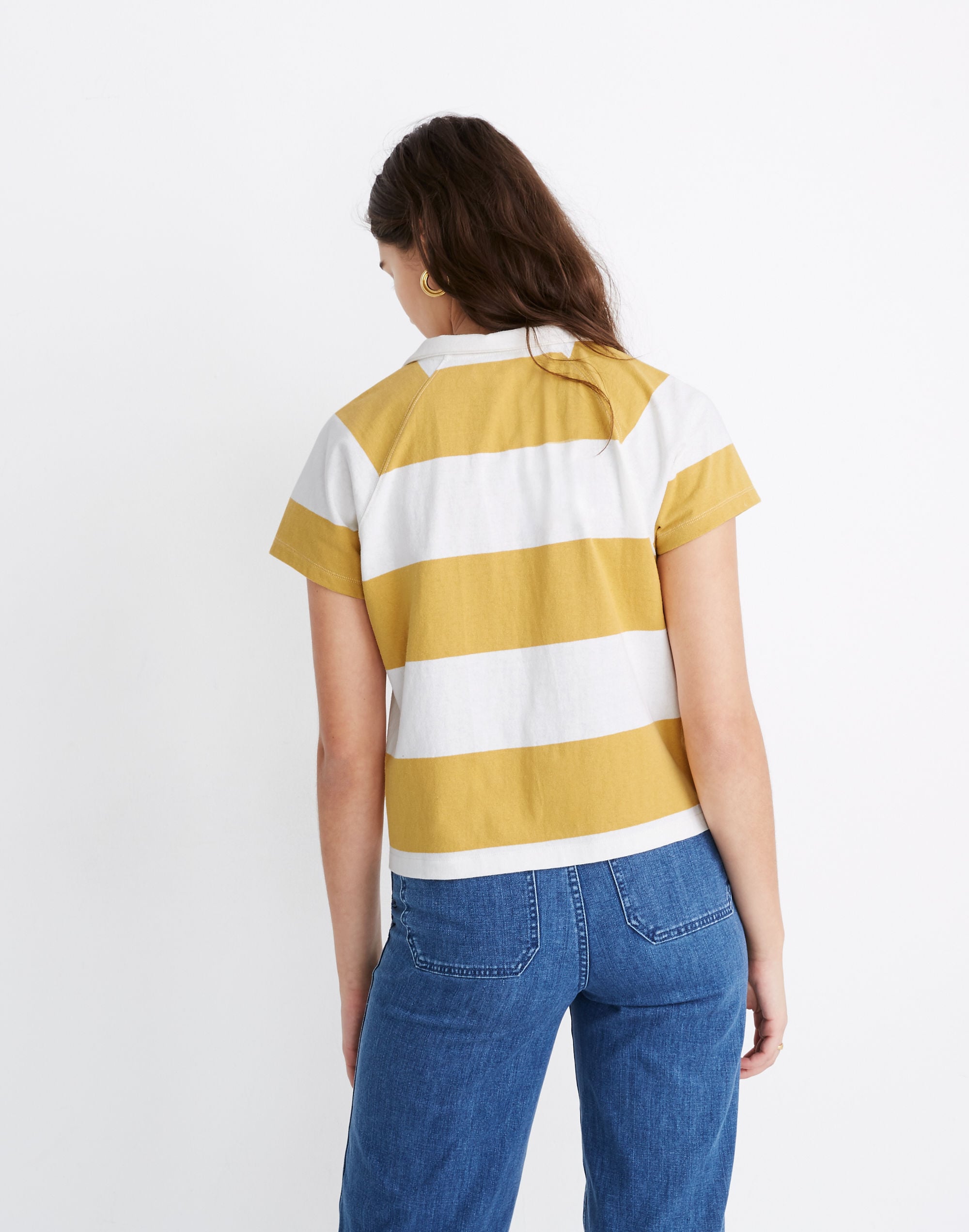 Boxy Polo Tee Lefferts Stripe | Madewell