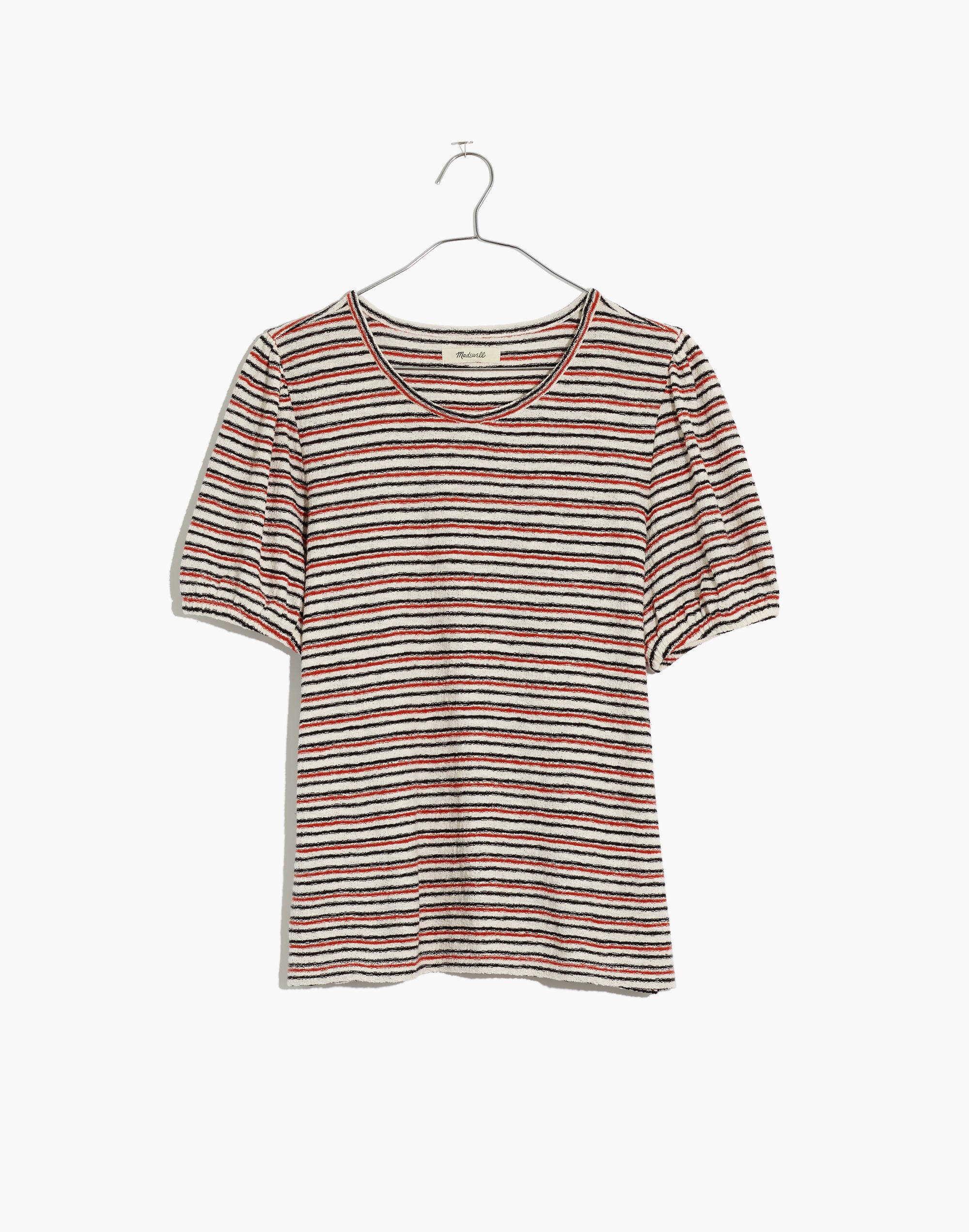 Superlight Jacquard Puff-Sleeve Tee Stripe | Madewell