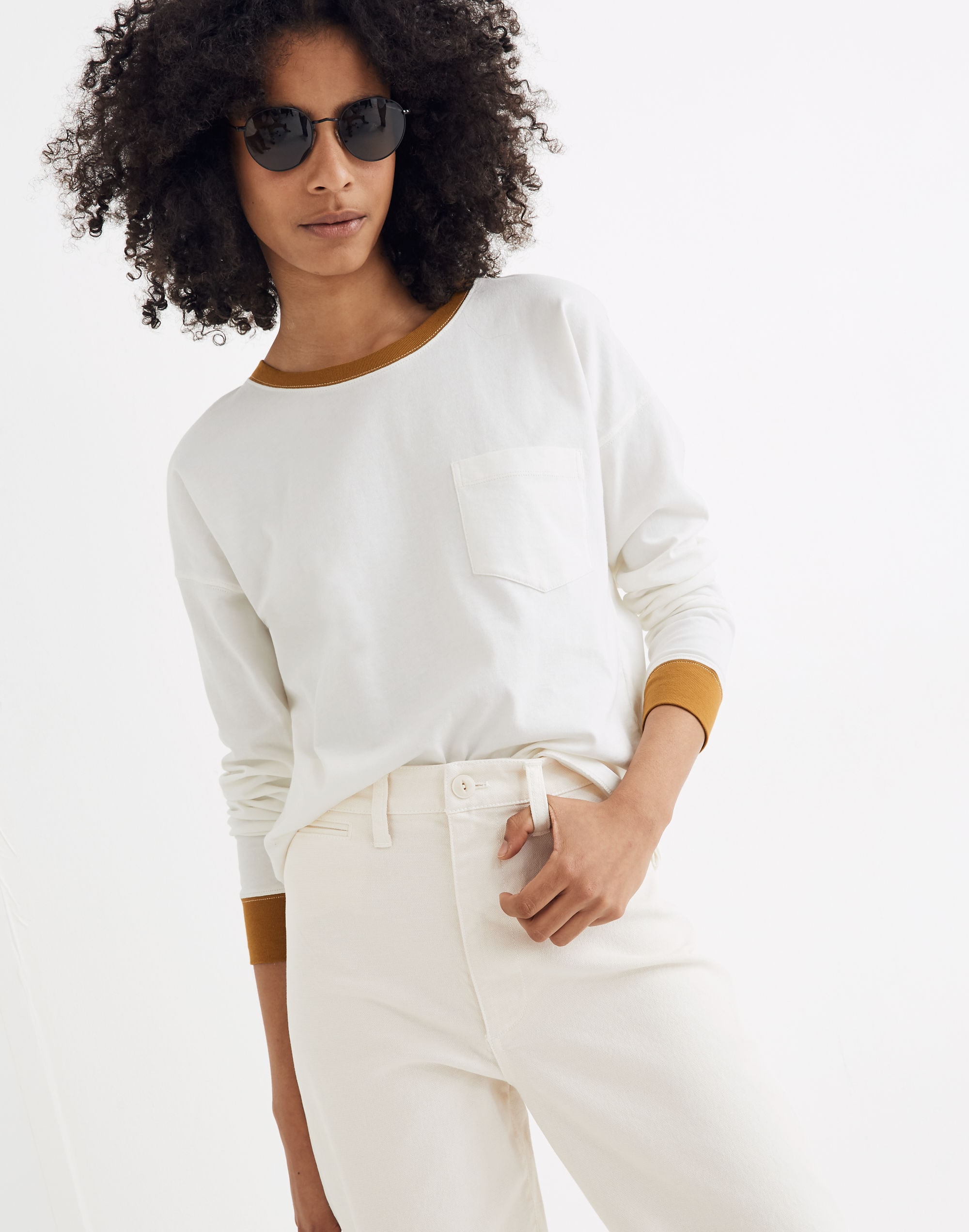 Drop-Sleeve Pocket Tee | Madewell