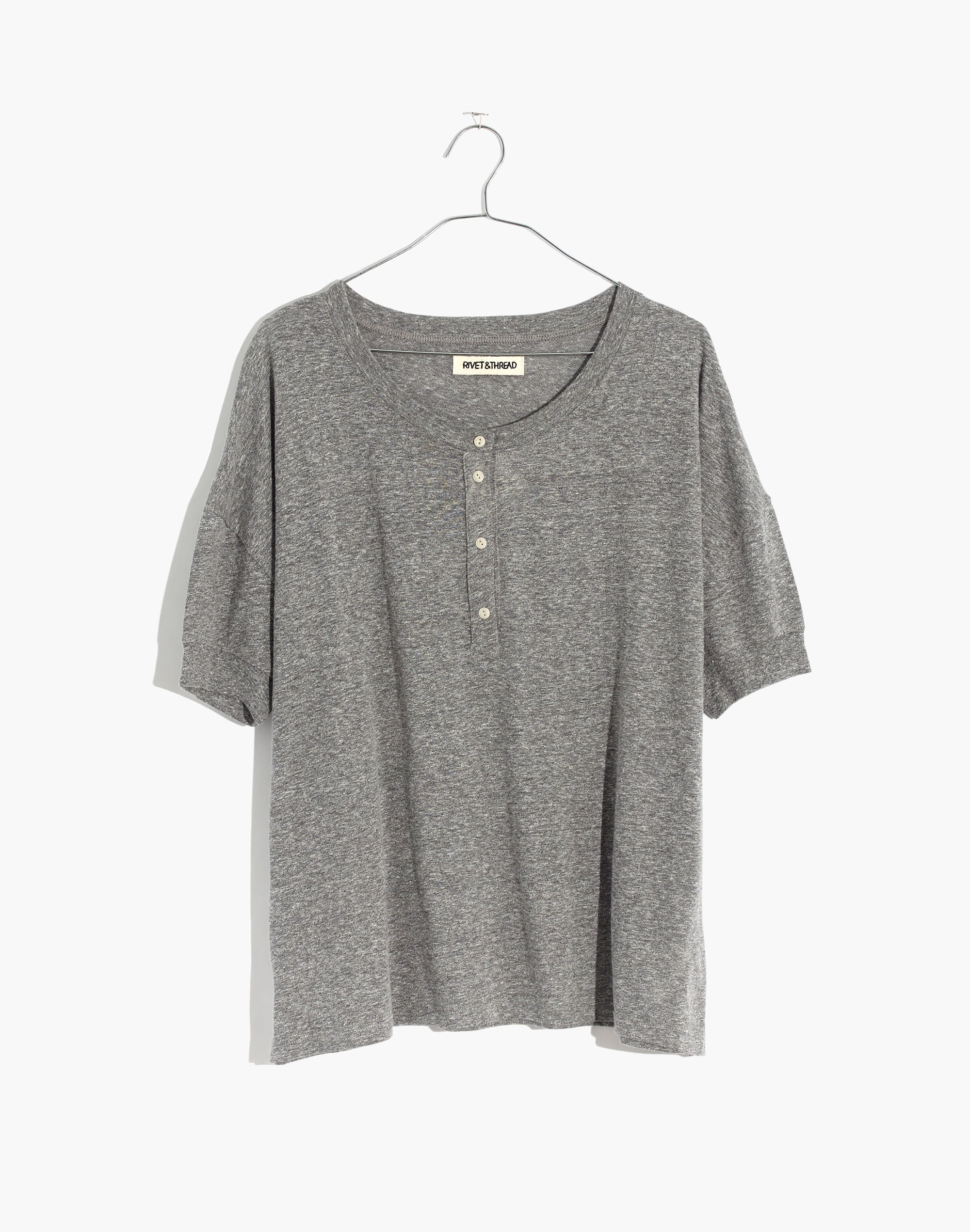 Rivet & Thread Heathered Henley Tee | Madewell