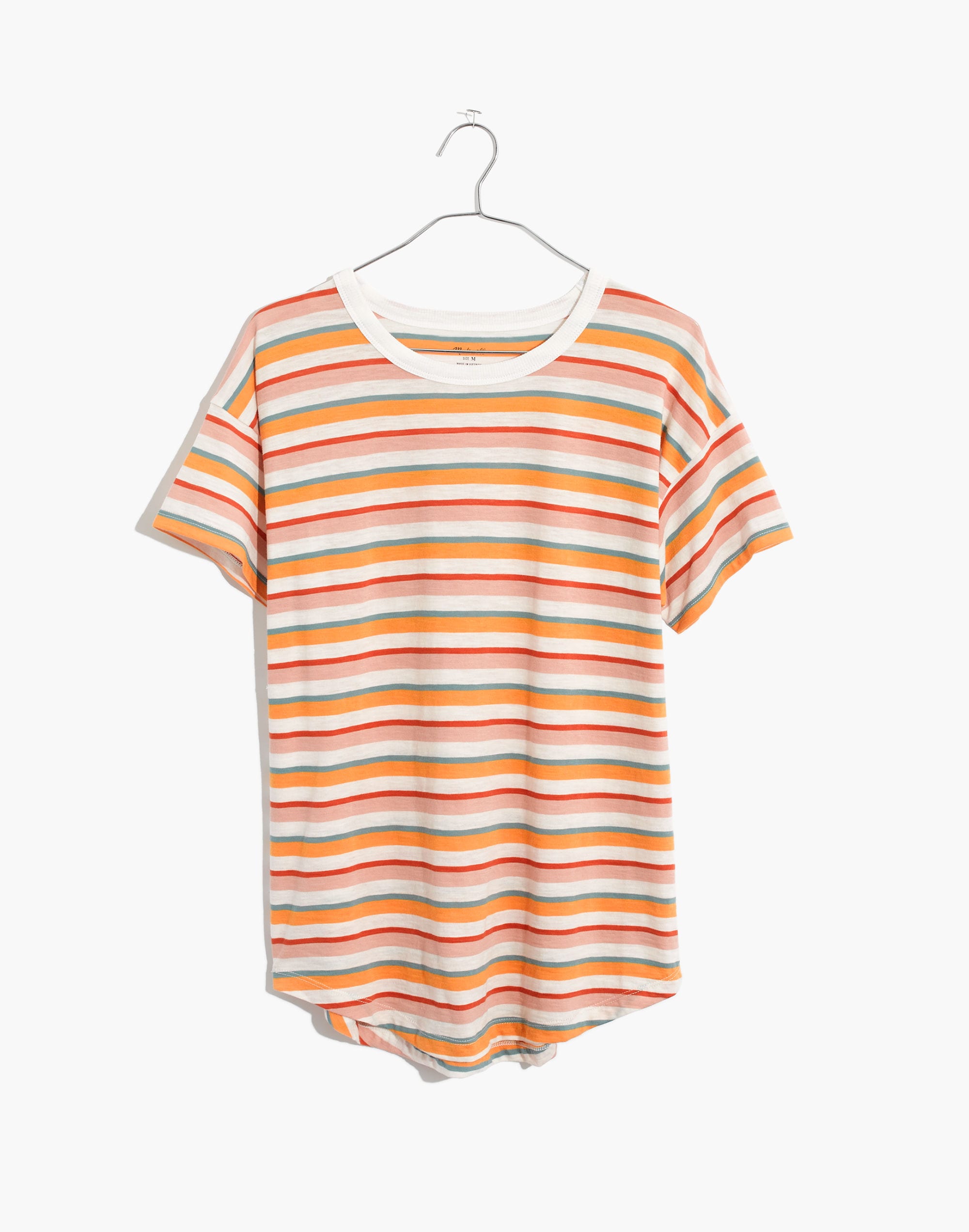 Whisper Cotton Rib-Crewneck Tee Daniels Stripe | Madewell