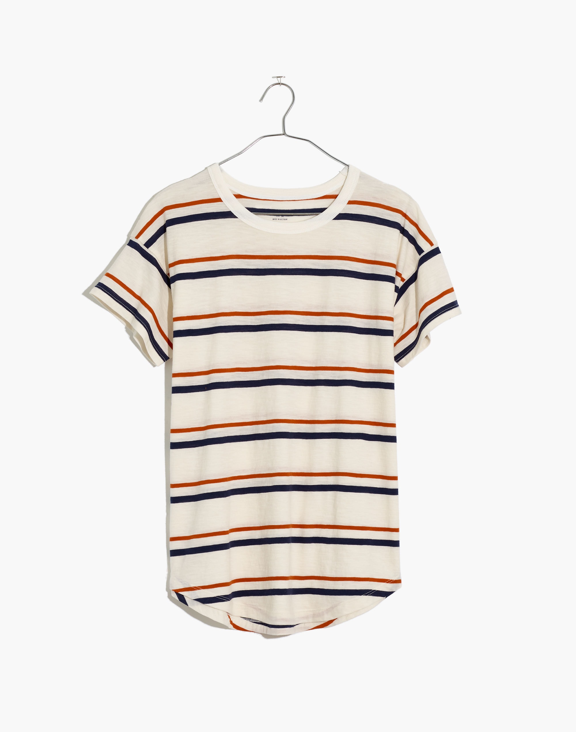 Whisper Cotton Rib-Crewneck Tee Smithly Stripe | Madewell