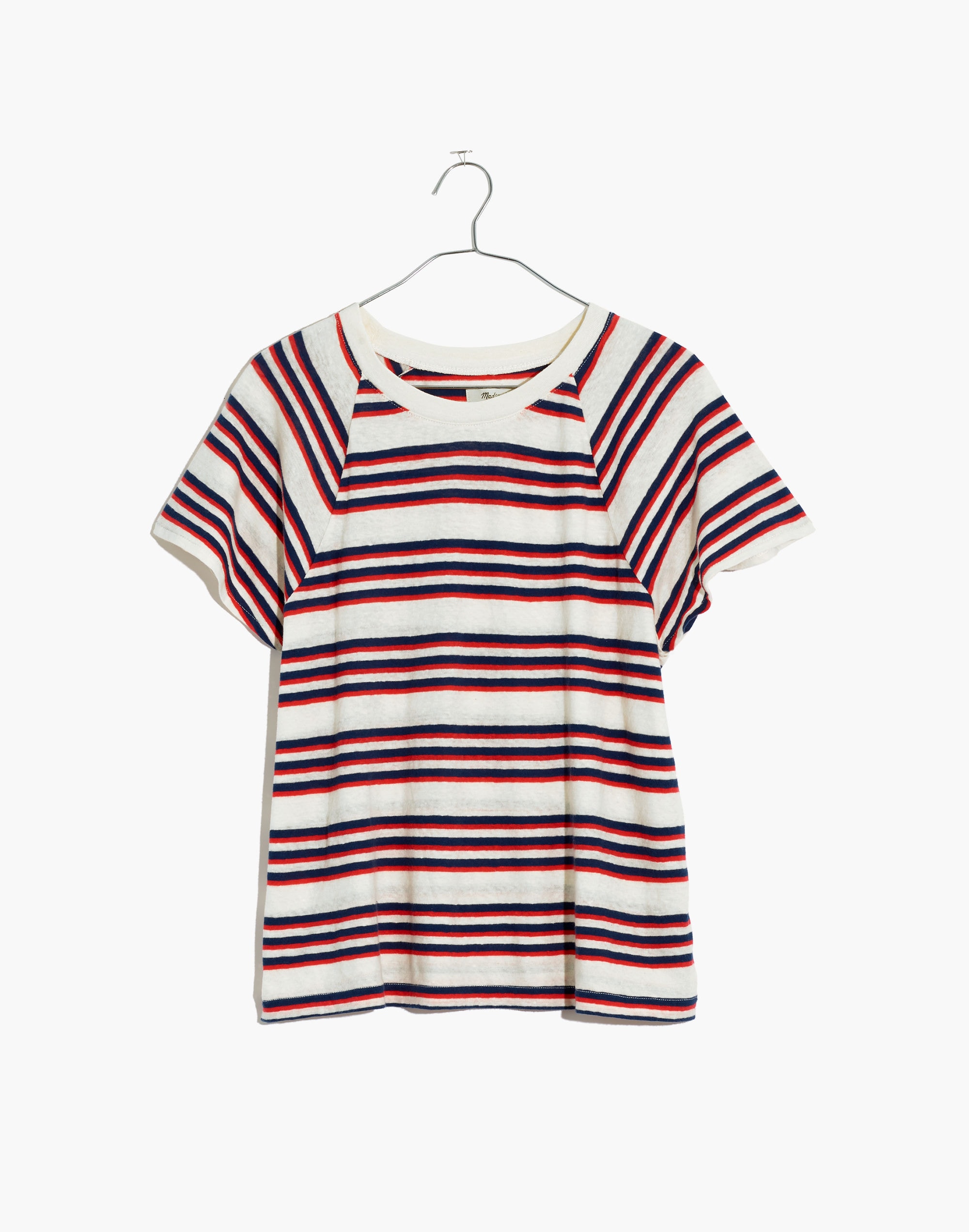 Flare-Sleeve Raglan Tee Stripe | Madewell