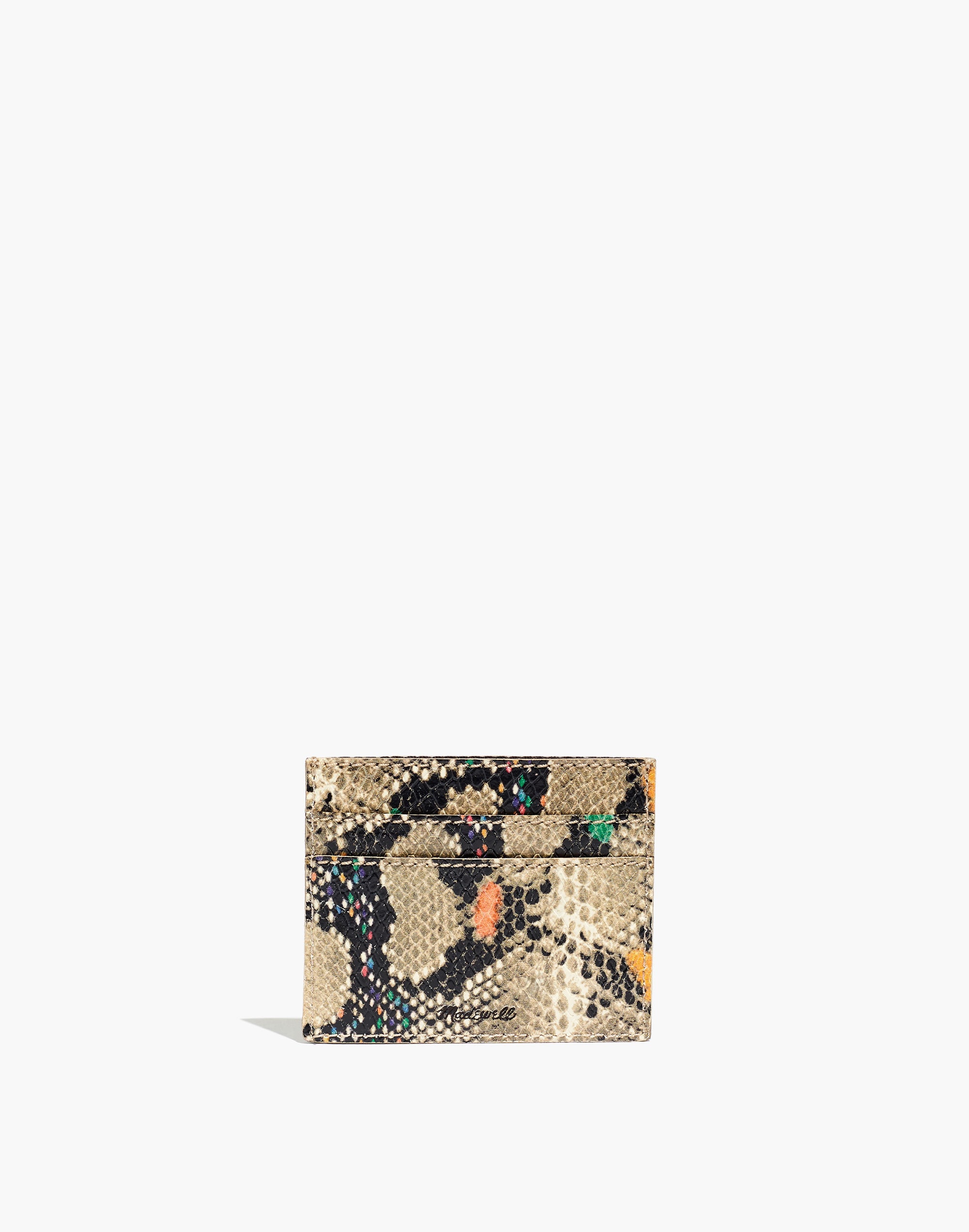 The Leather Card Case: Snake Embossed Edition | Madewell