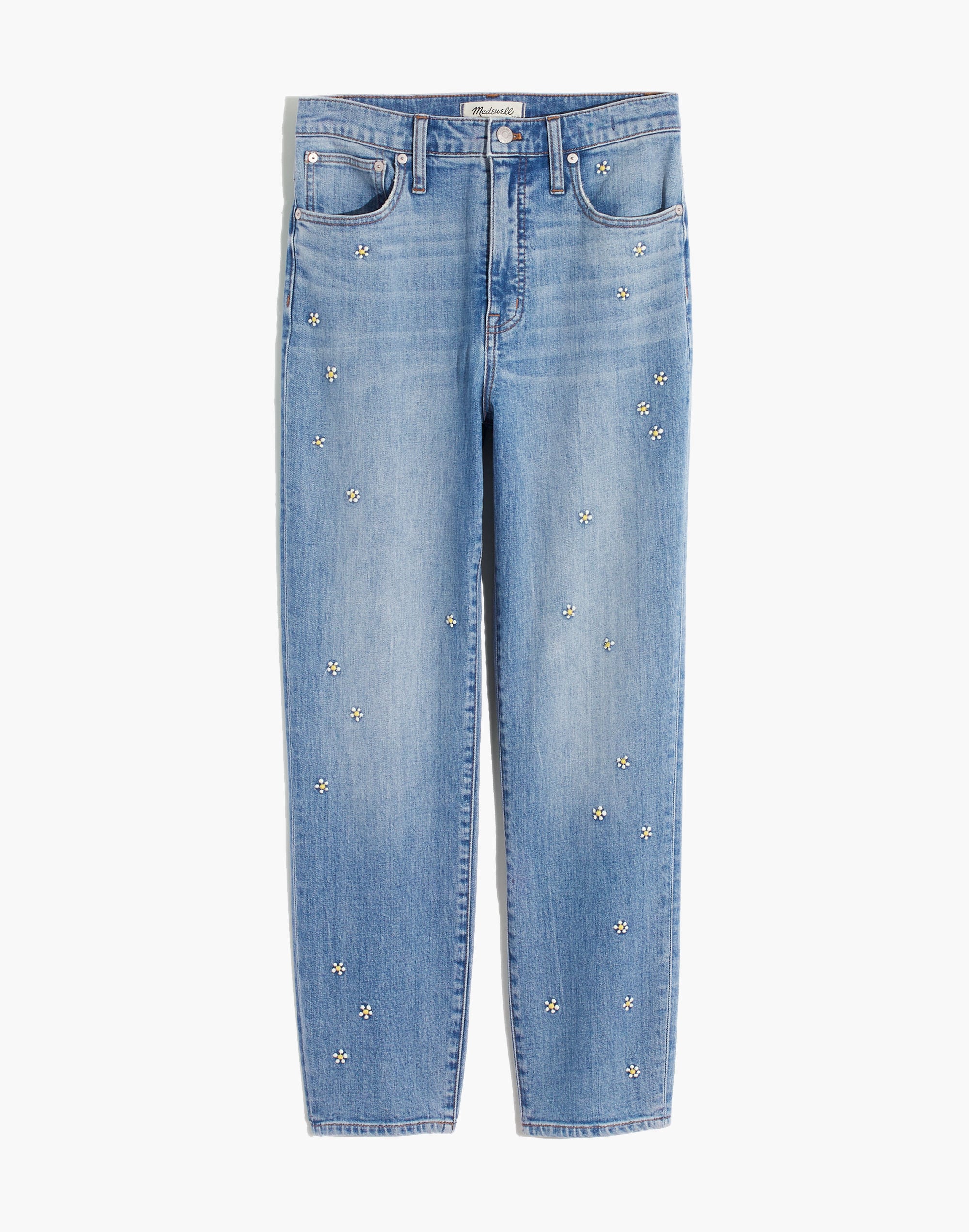 Classic Straight Jeans: Daisy Embroidered Edition | Madewell