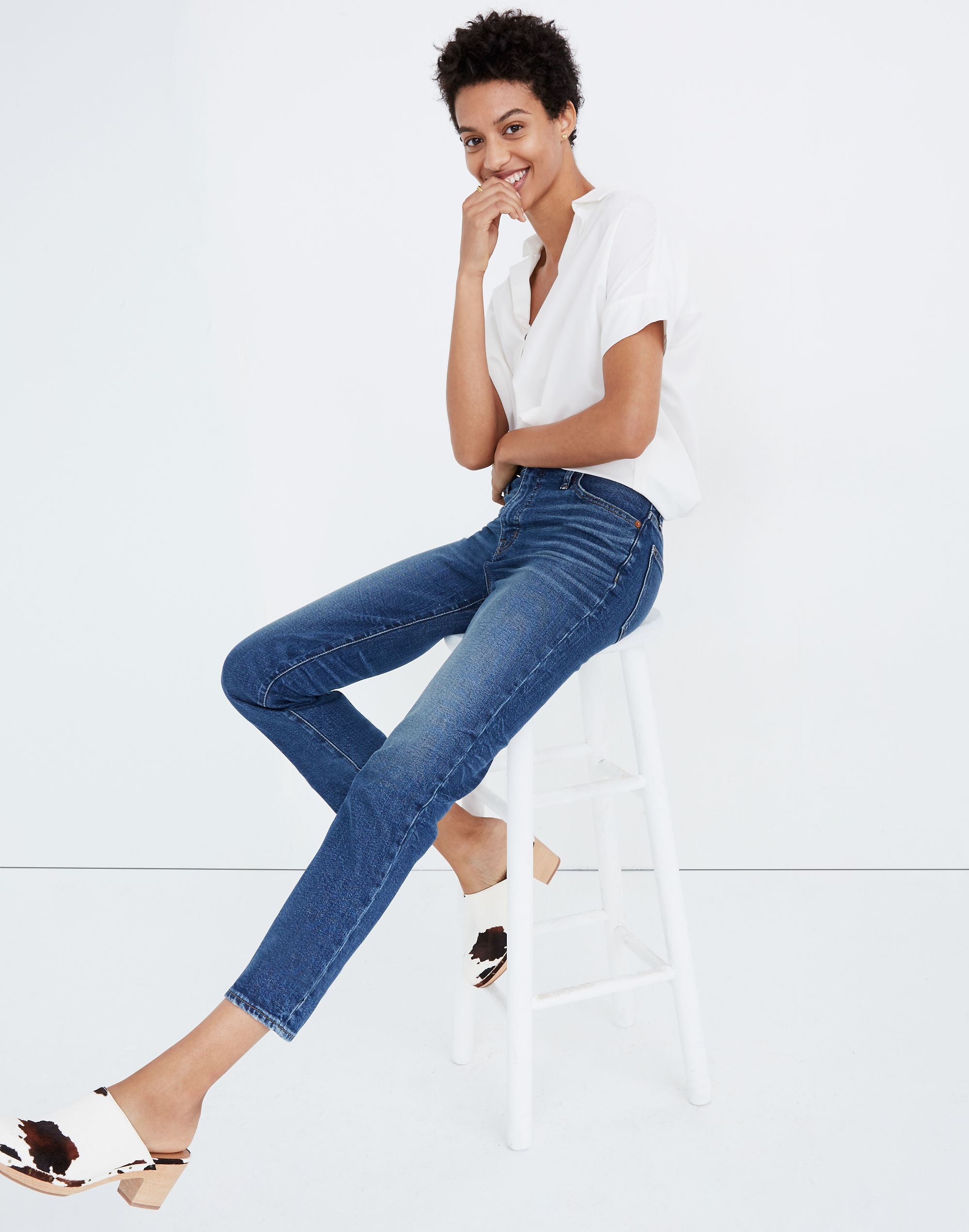 Mid-Rise Classic Straight Jeans in Carsondale Wash | Madewell