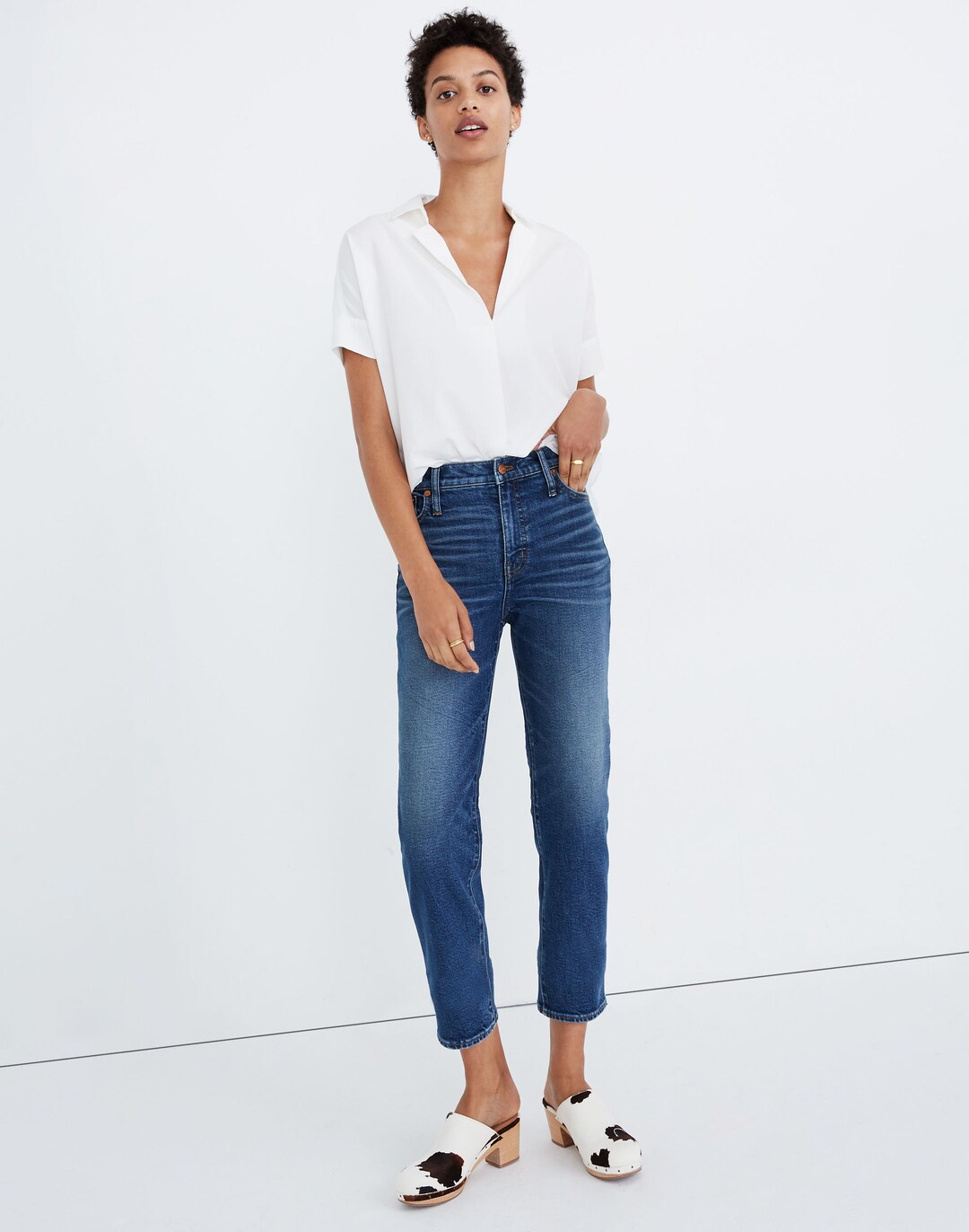 Women's Mid-Rise Straight Jeans in Carsondale Wash | Madewell