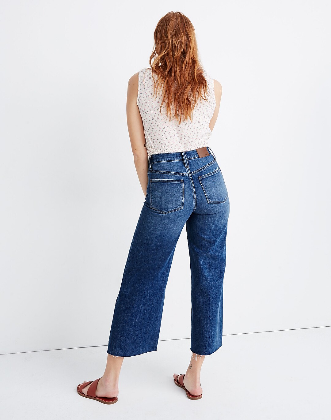Women's Wide-Leg Crop Jeans in Finney Wash