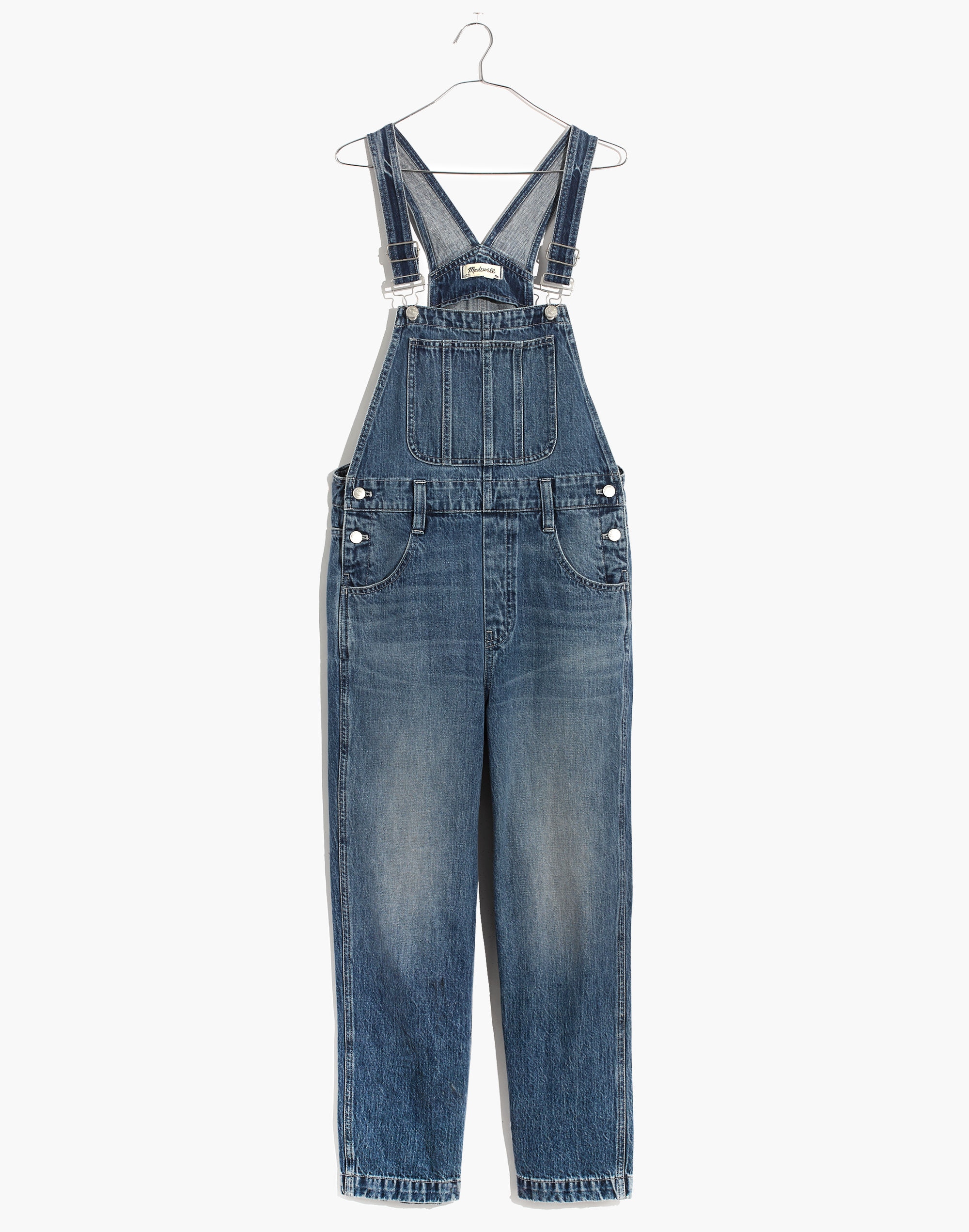 Straight-Leg Overalls Hickory Wash | Madewell