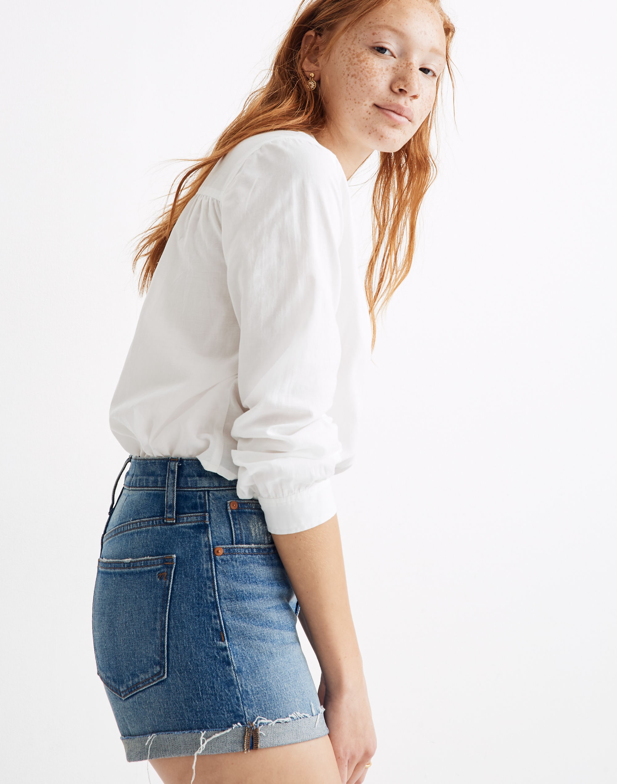 High-Rise Denim Shorts Malden Wash | Madewell