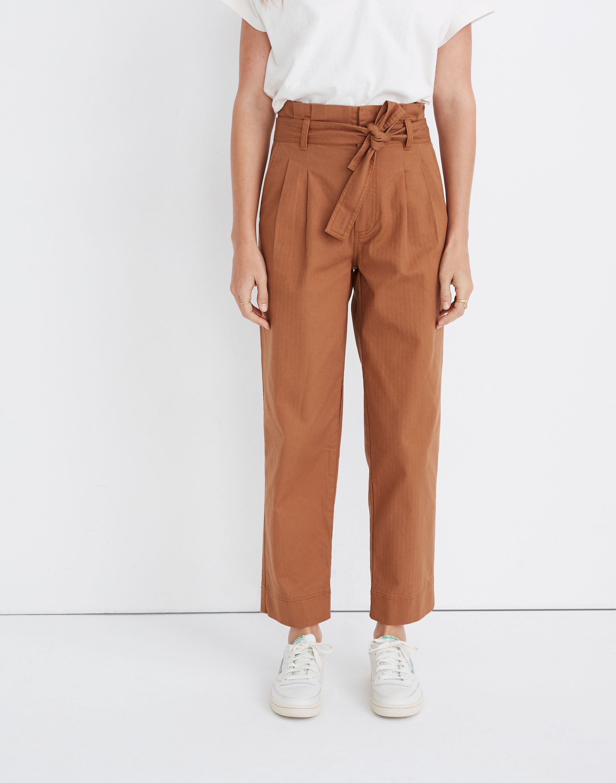 Herringbone Paperbag Pants | Madewell