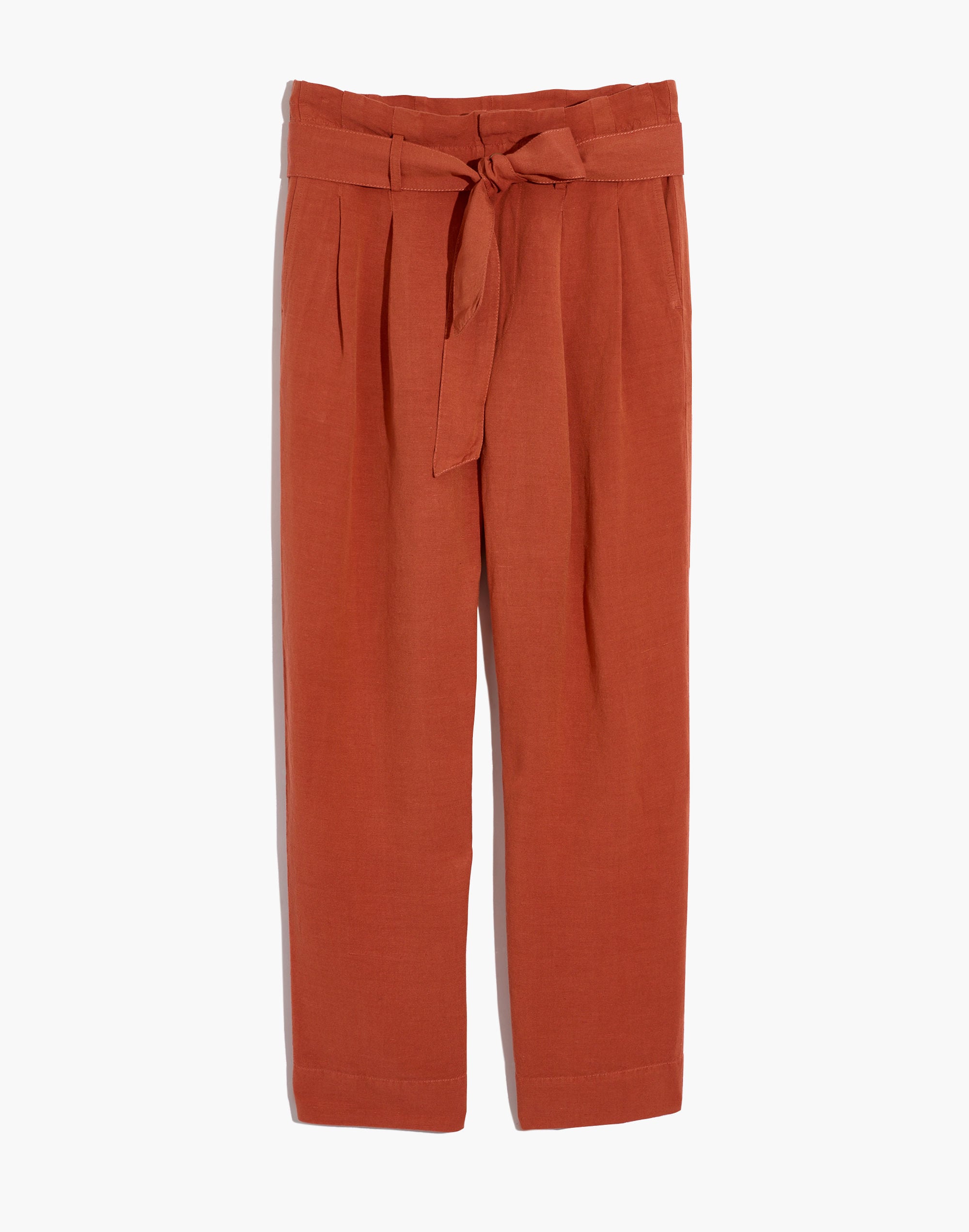 Linen-Blend Paperbag Pants | Madewell