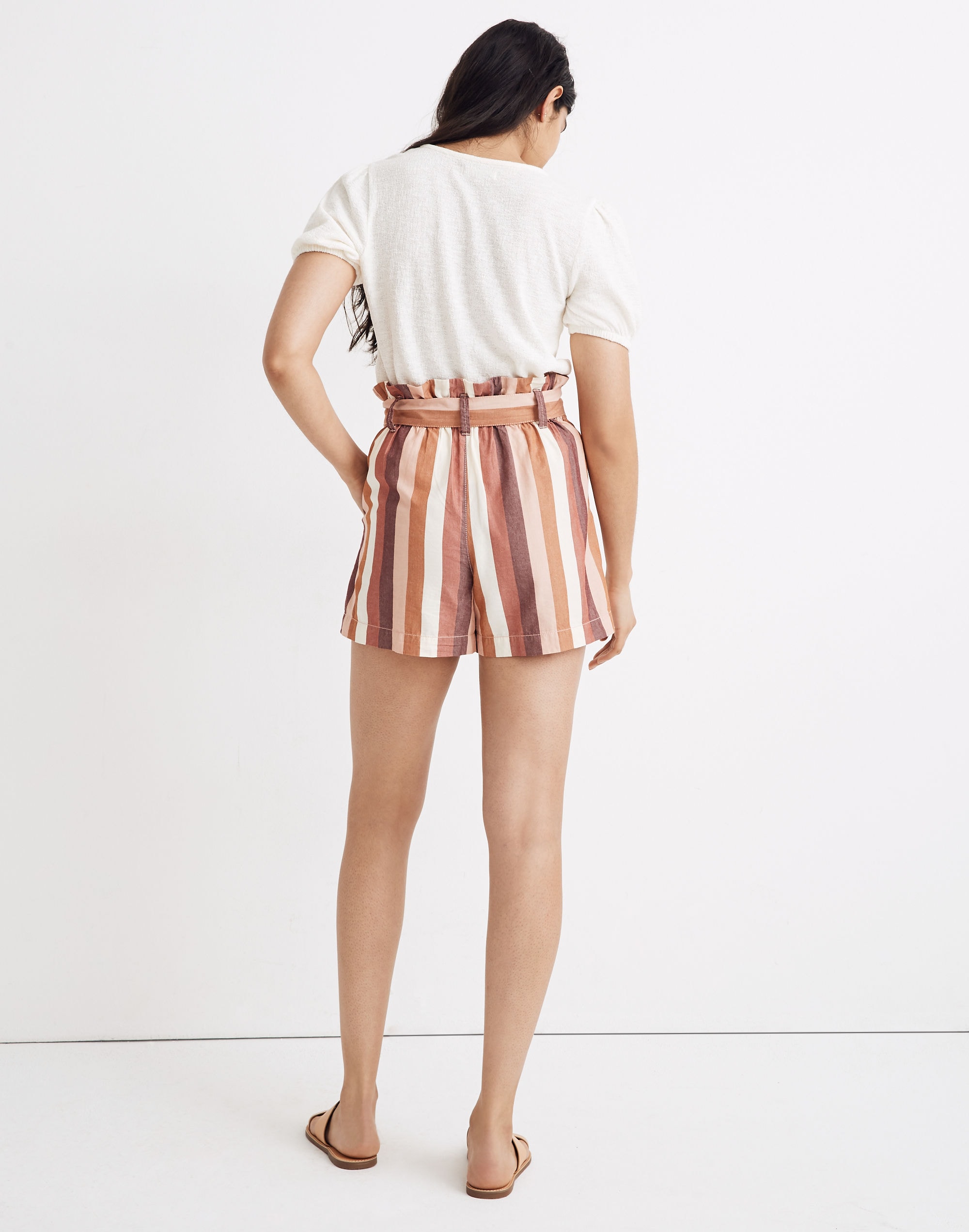 Paperbag Shorts Rainbow Stripe | Madewell