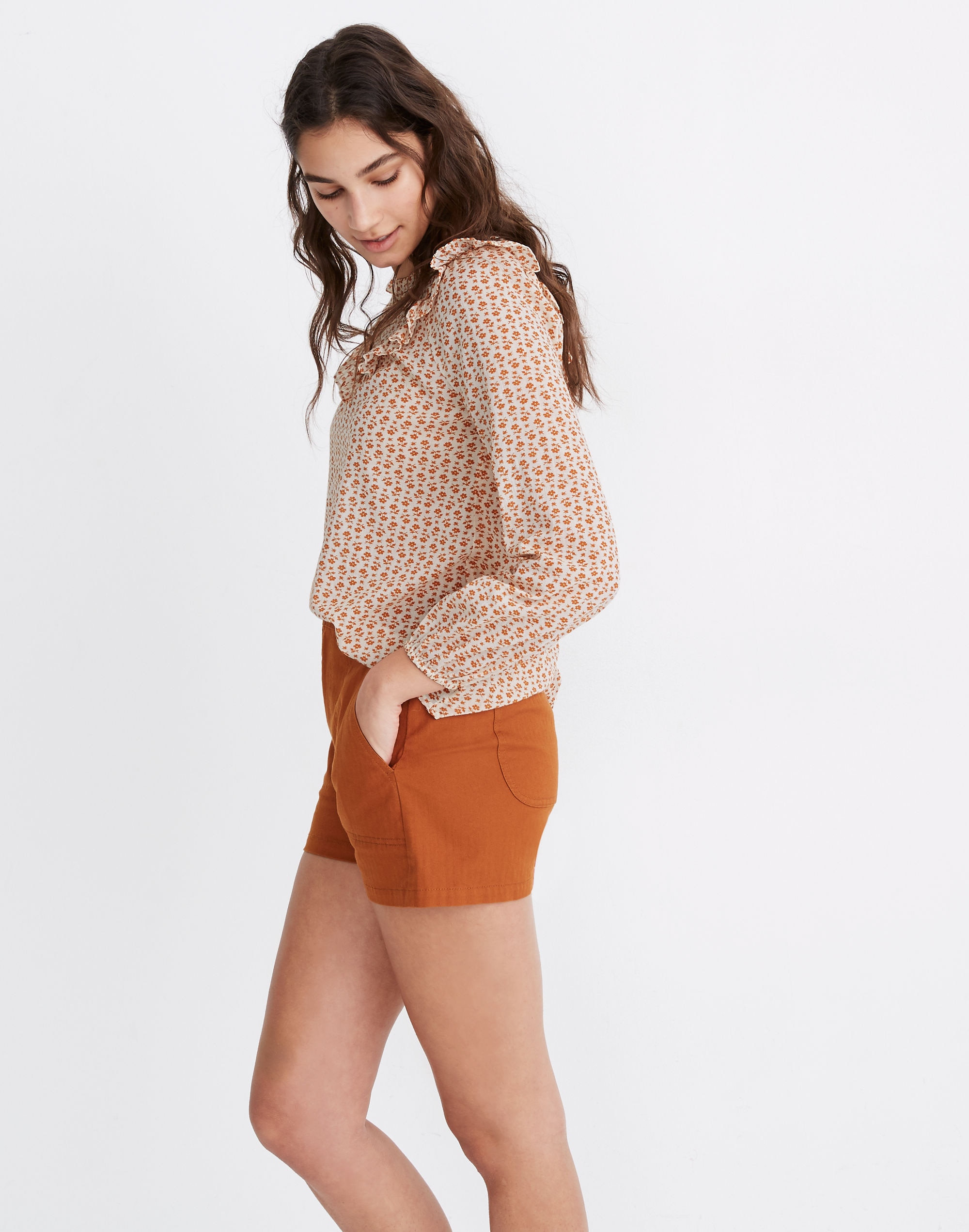 Ruffle-Yoke Prairie Top in Cutout Blooms | Madewell