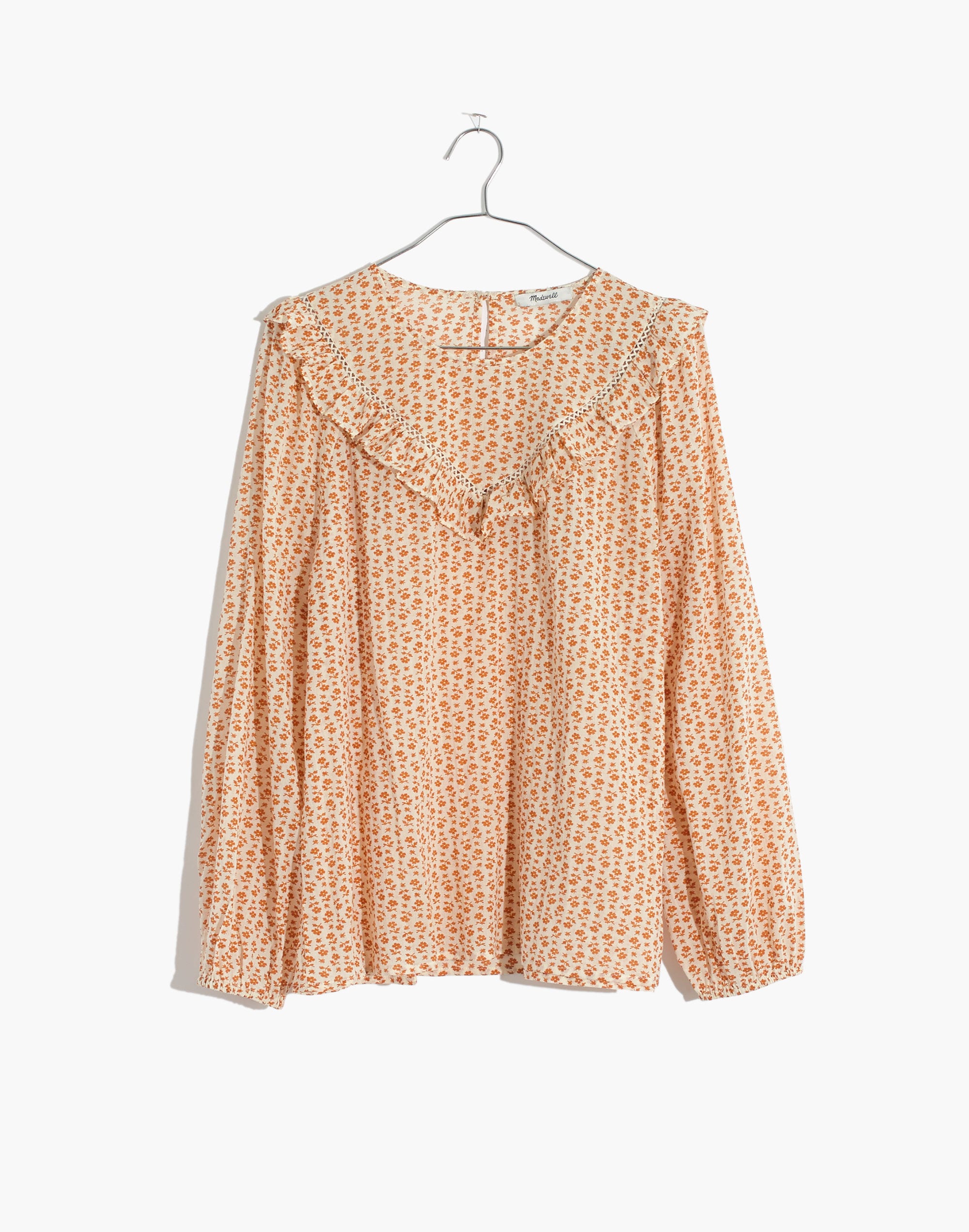 Ruffle-Yoke Prairie Top in Cutout Blooms | Madewell