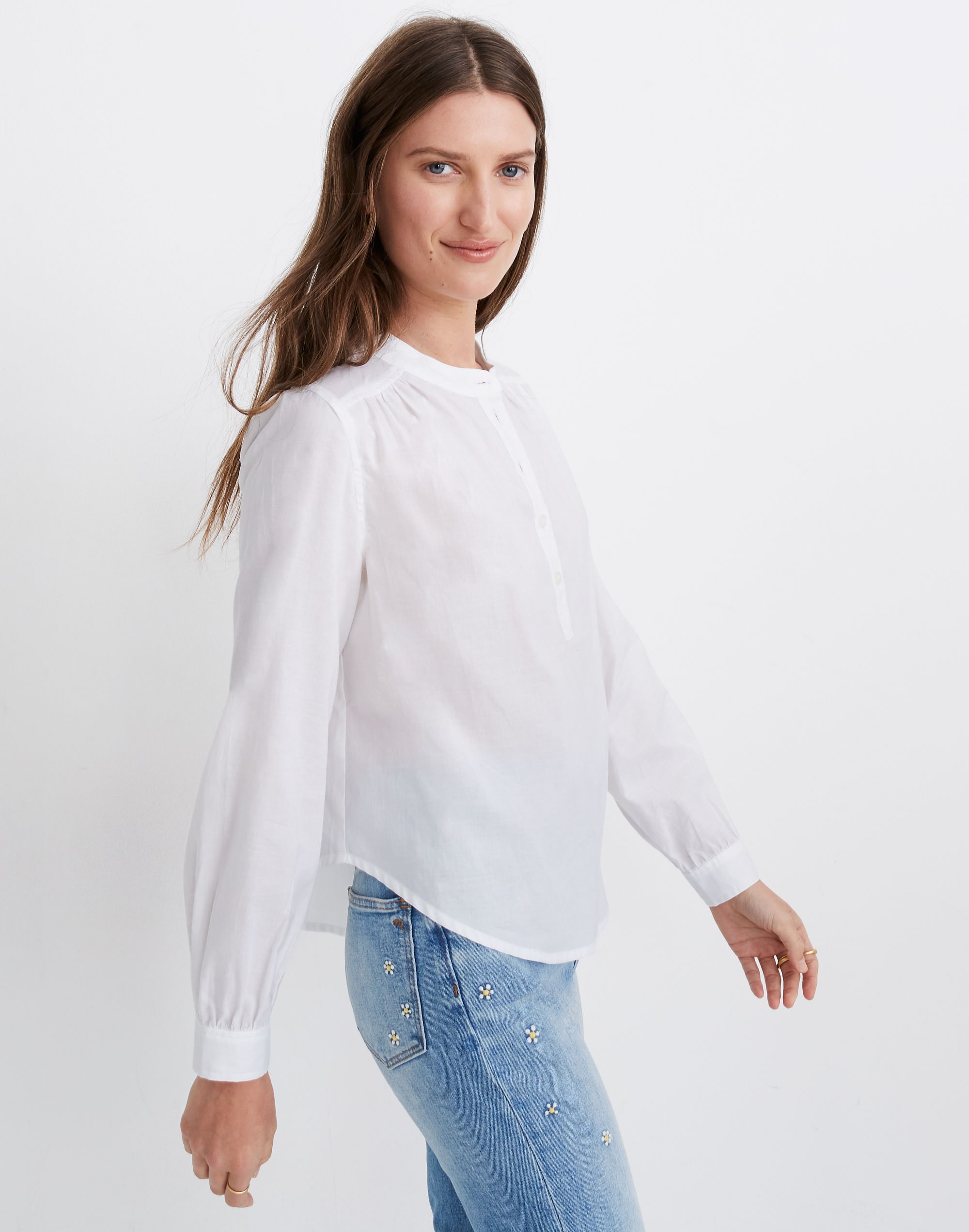 Shirred Popover Top | Madewell