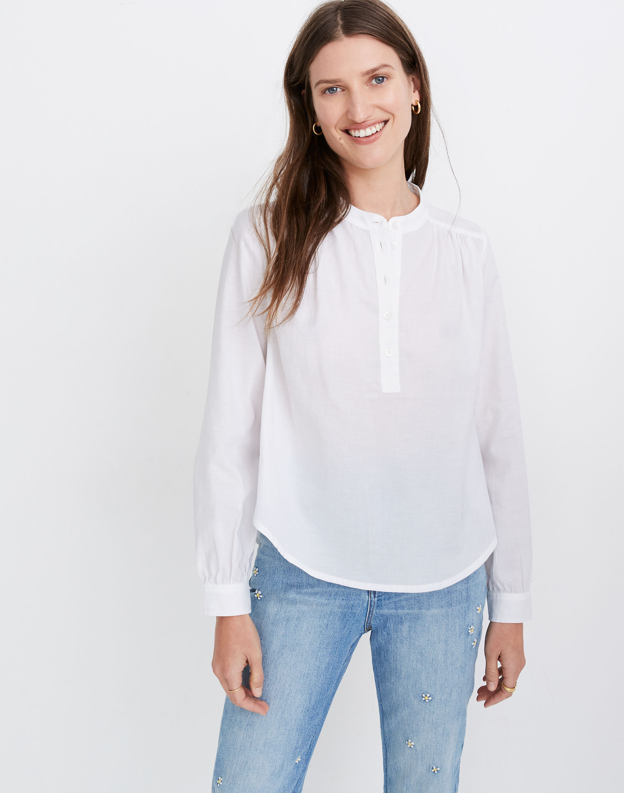 Shirred Popover Top | Madewell