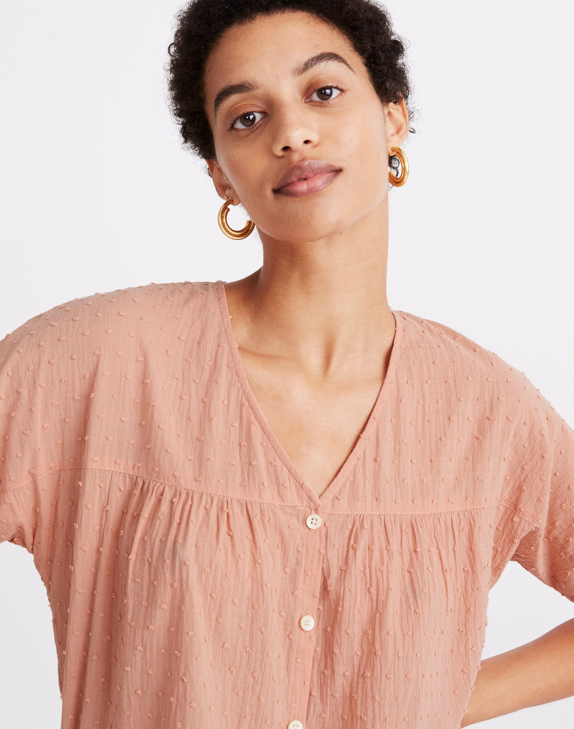 Rhyme Button-Front Top Clipdot | Madewell