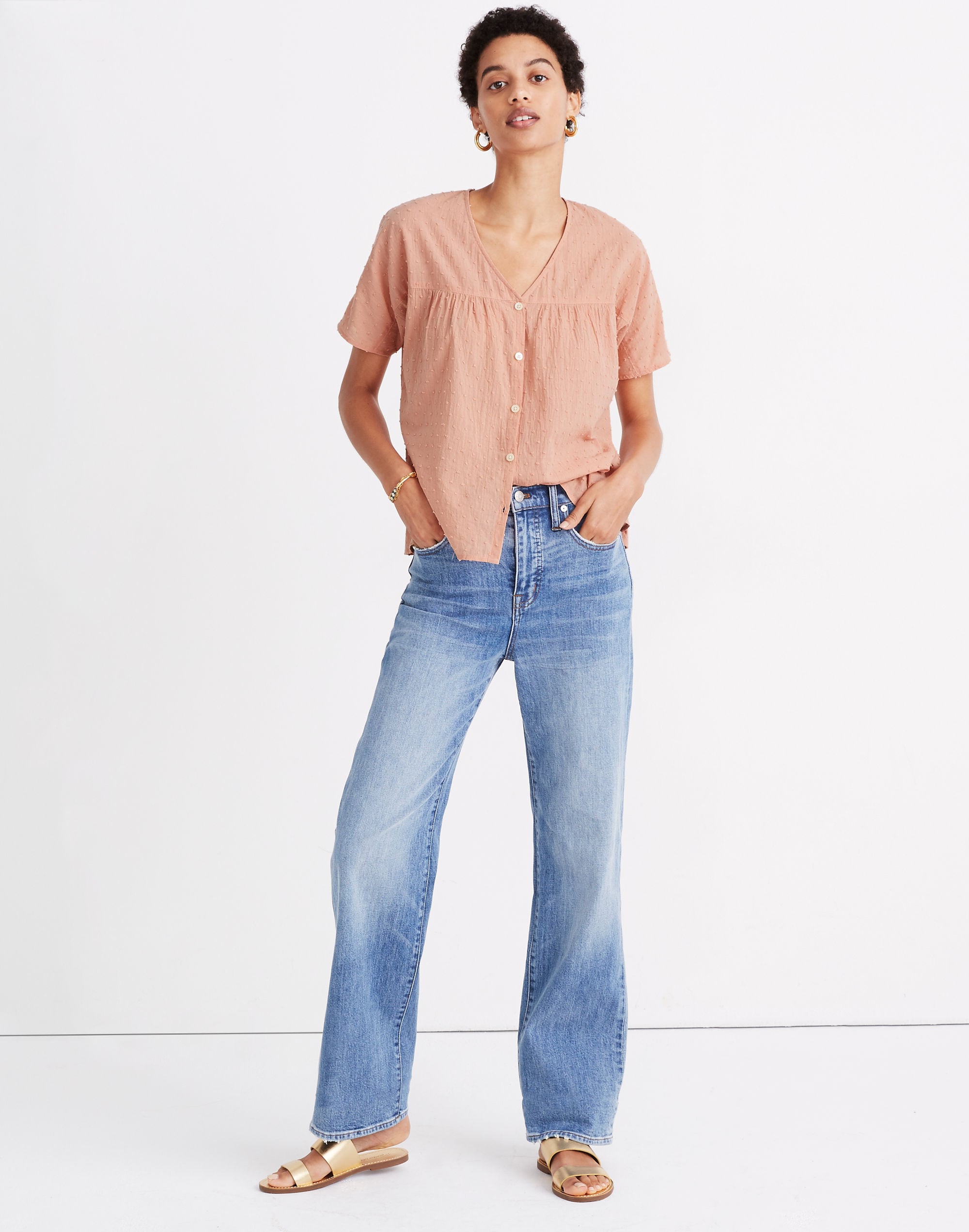 Rhyme Button-Front Top Clipdot | Madewell