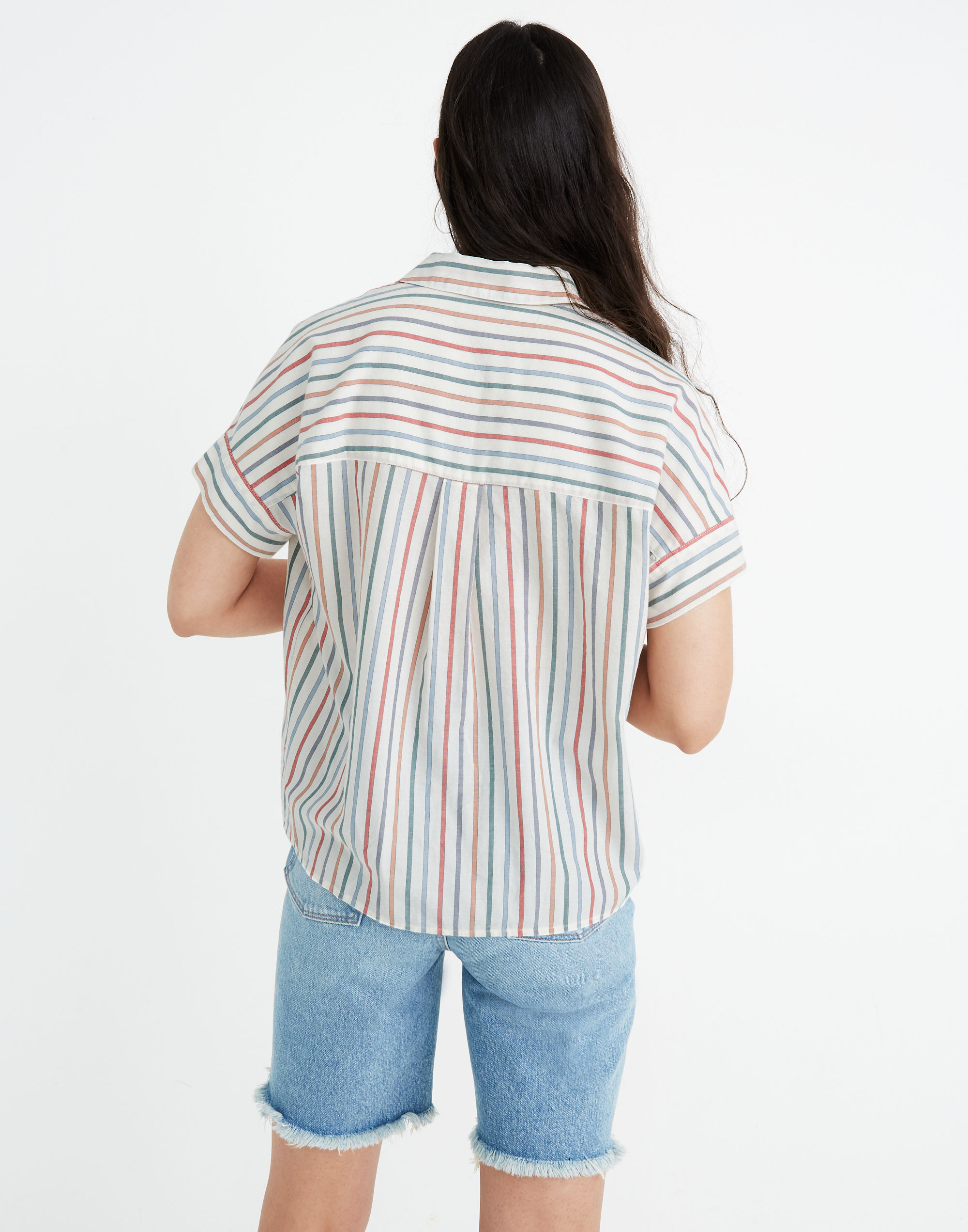 Park Popover Shirt Rainbow Stripe | Madewell