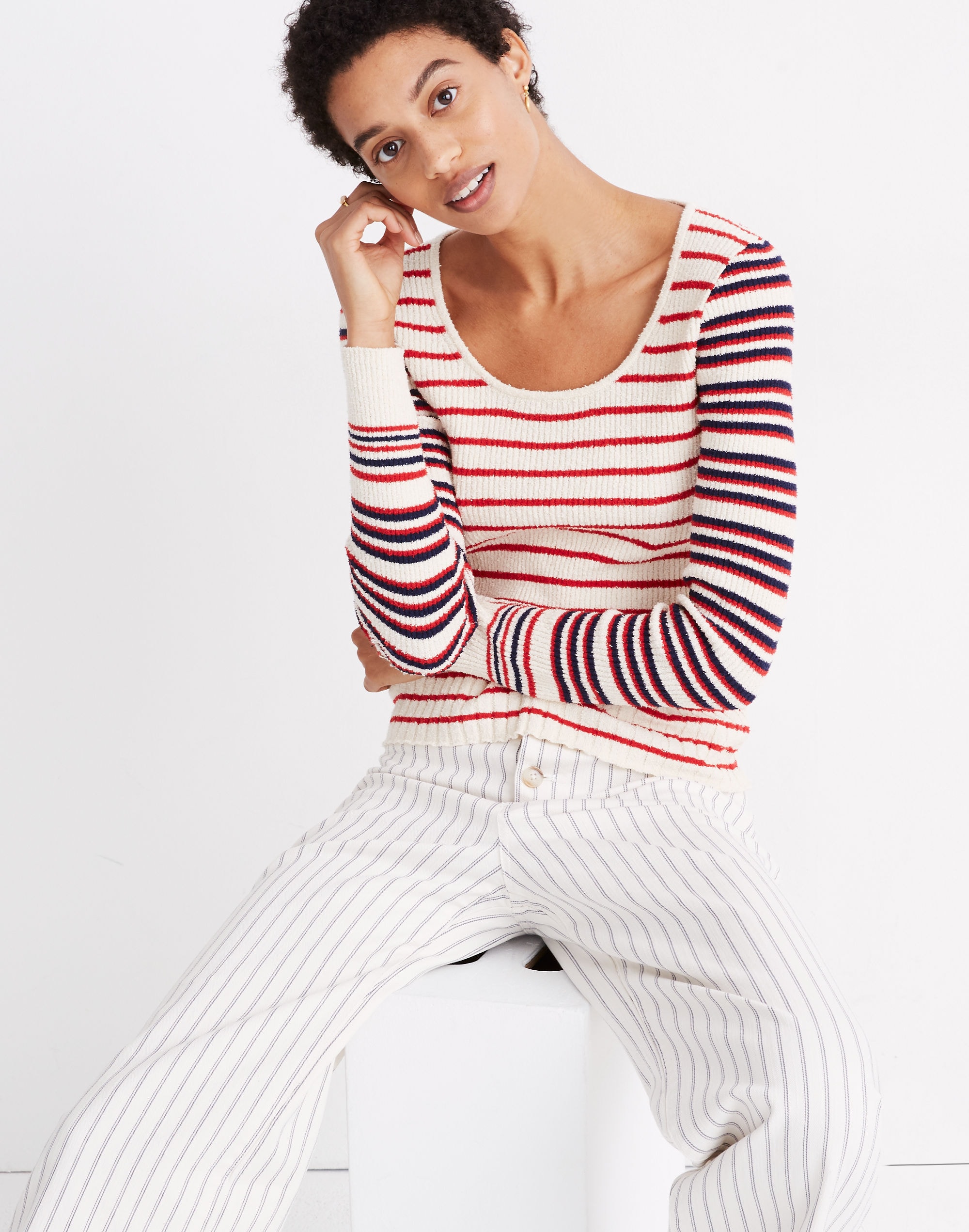 Stillman Pullover Sweater Stripe Mix | Madewell