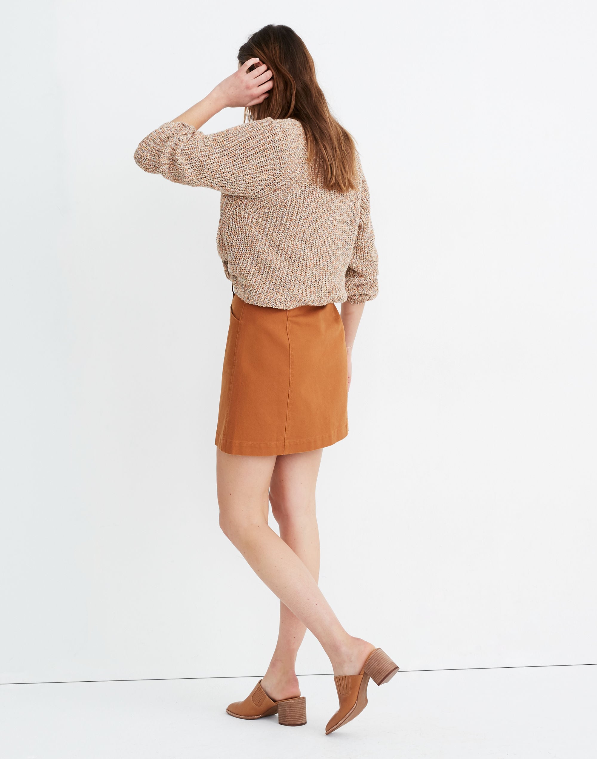 Button-Front A-Line Pocket Mini Skirt | Madewell