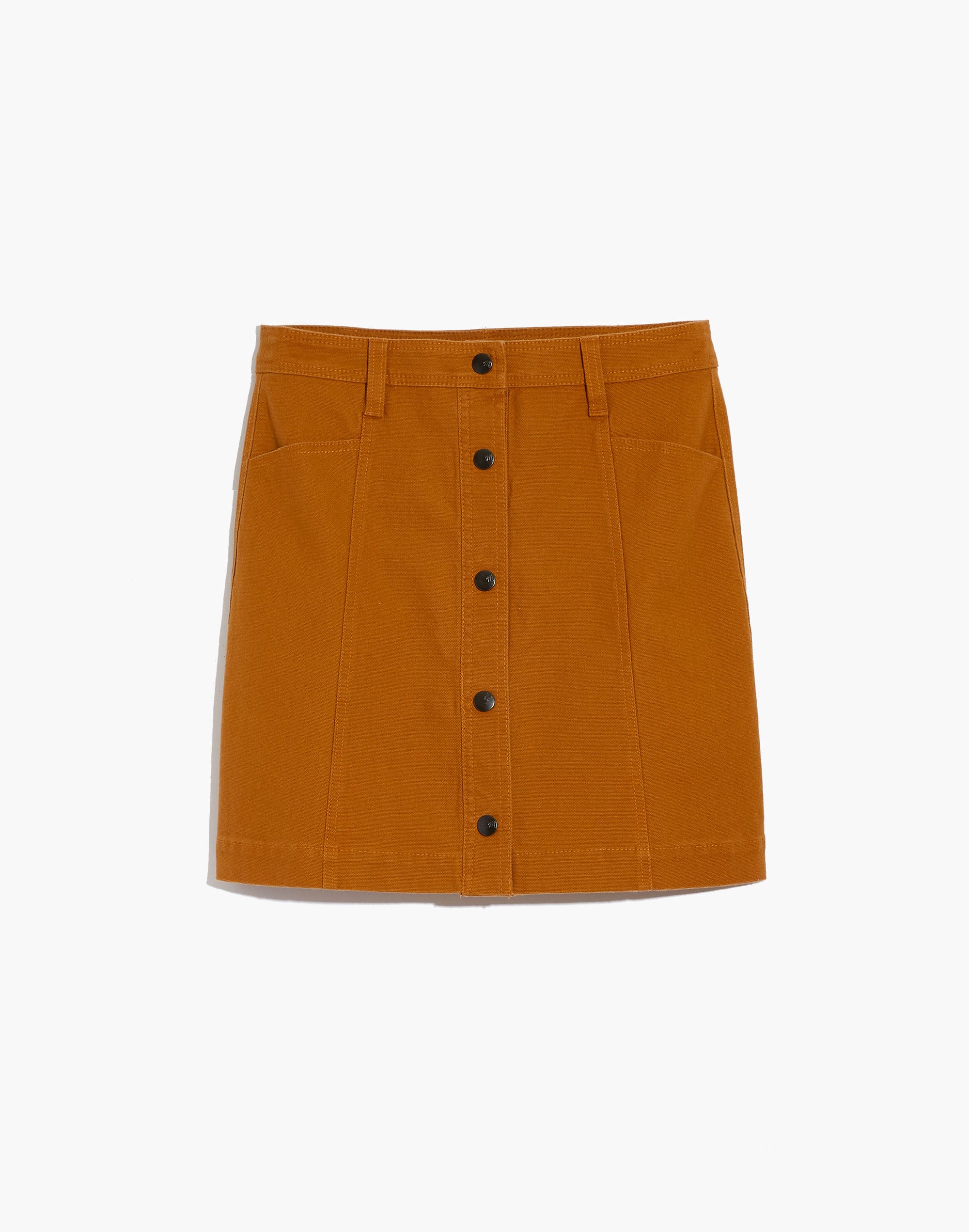 Button-Front A-Line Pocket Mini Skirt | Madewell