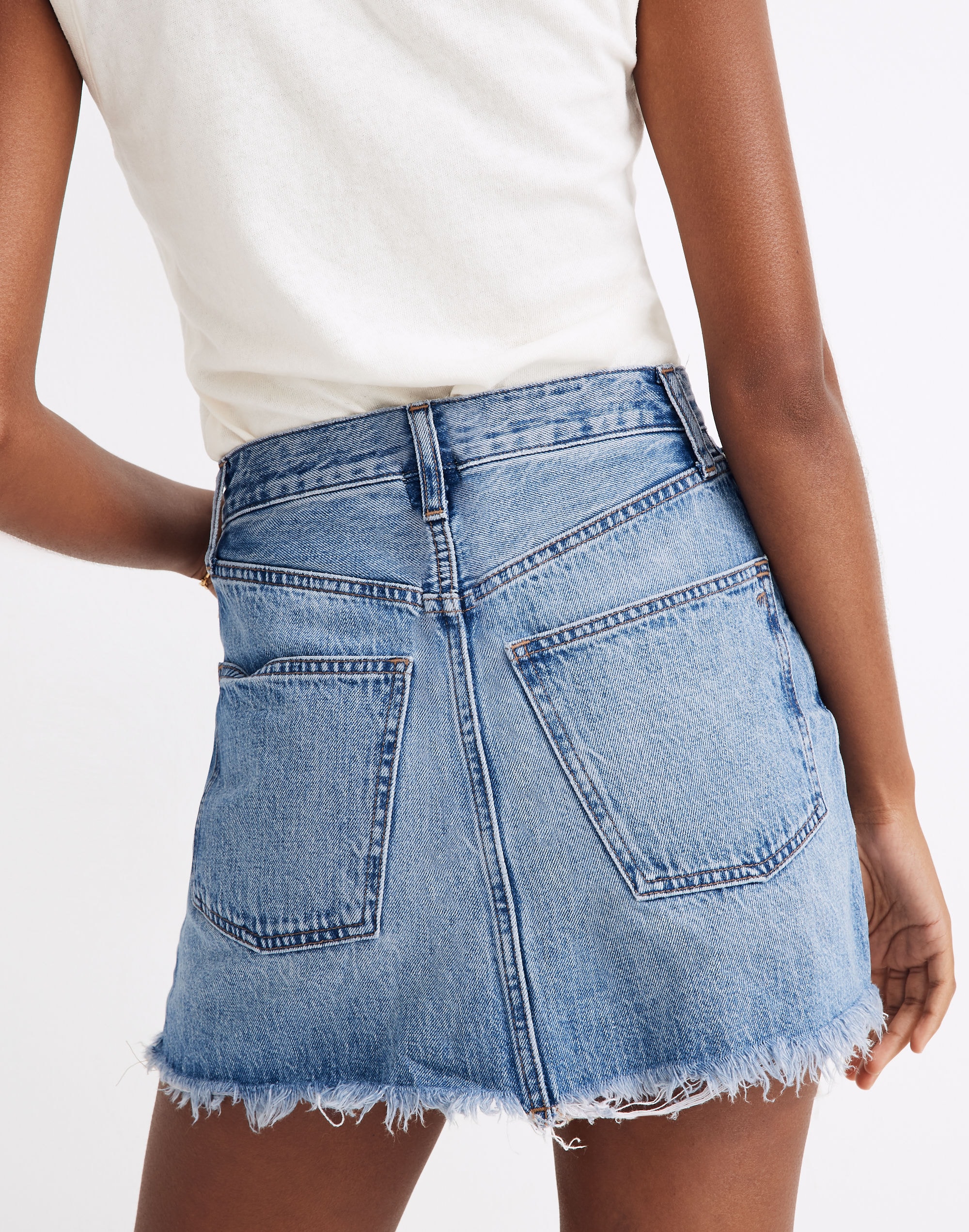 Rigid Denim Relaxed Mini Skirt Rosehill Wash | Madewell