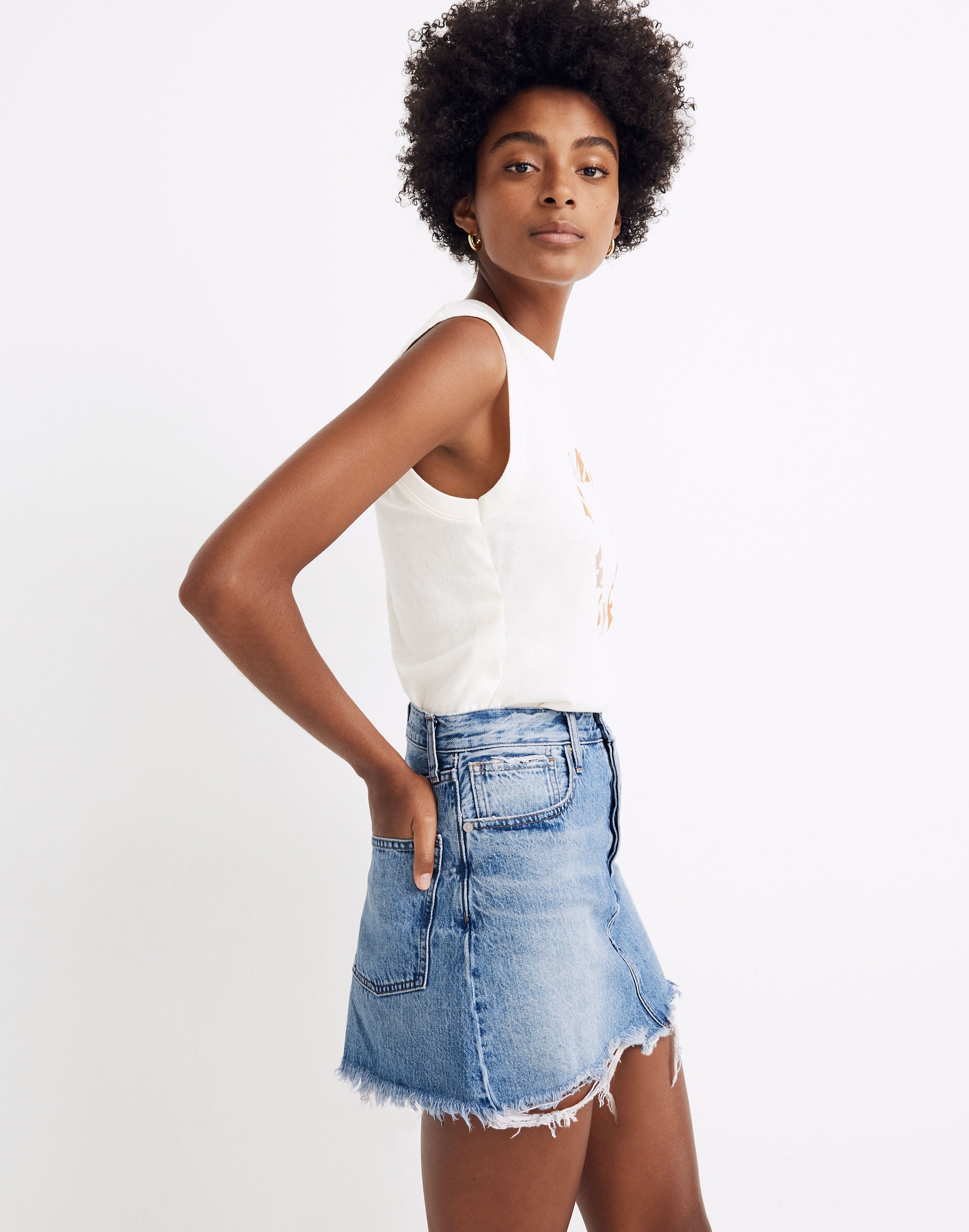 Rigid Denim Relaxed Mini Skirt Rosehill Wash | Madewell