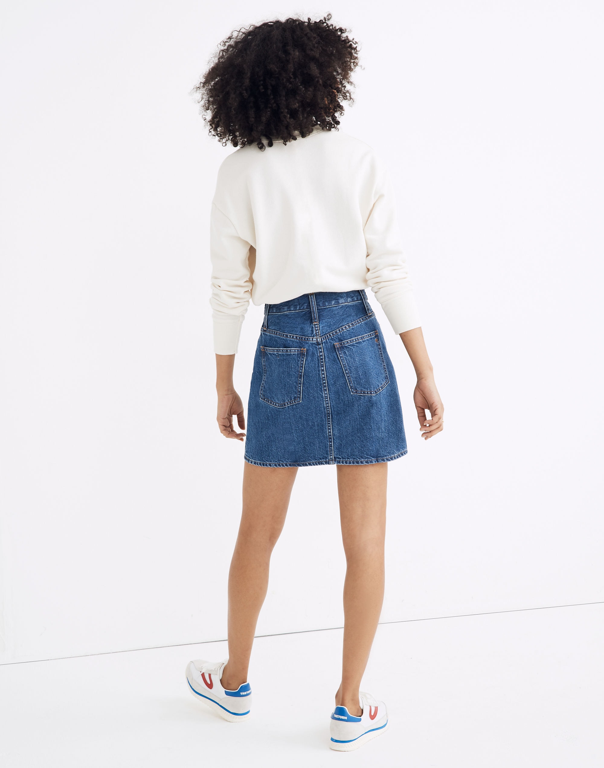 madewell tie waist mini skirt