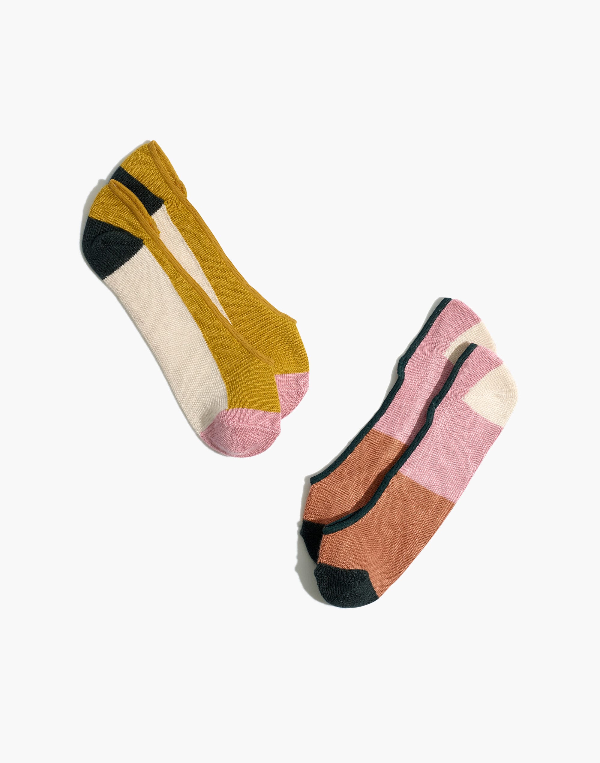 Two-Pack Colorblock Low-Profile Socks