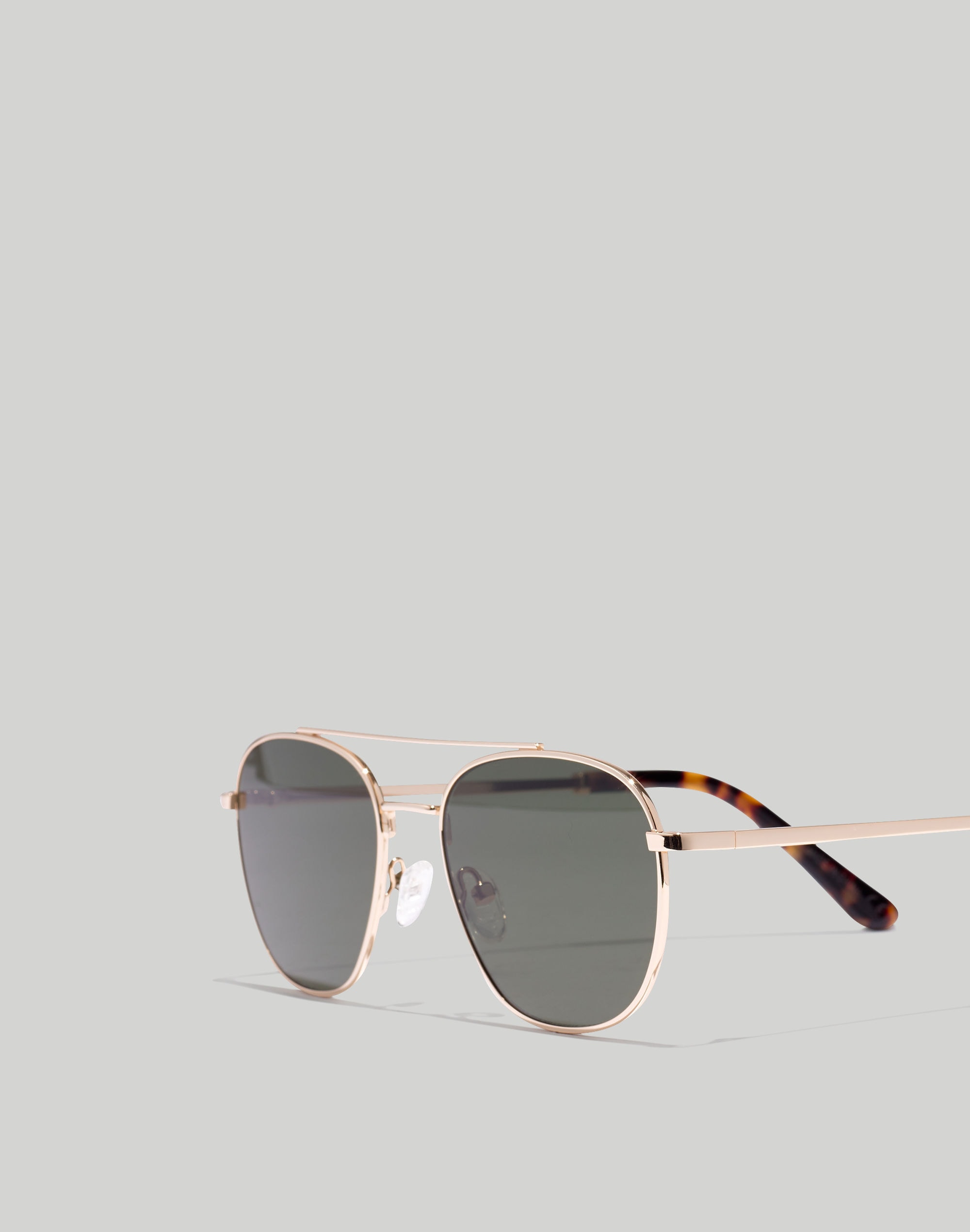 Madewell Fest Aviator Sunglasses in True Black - Size One S