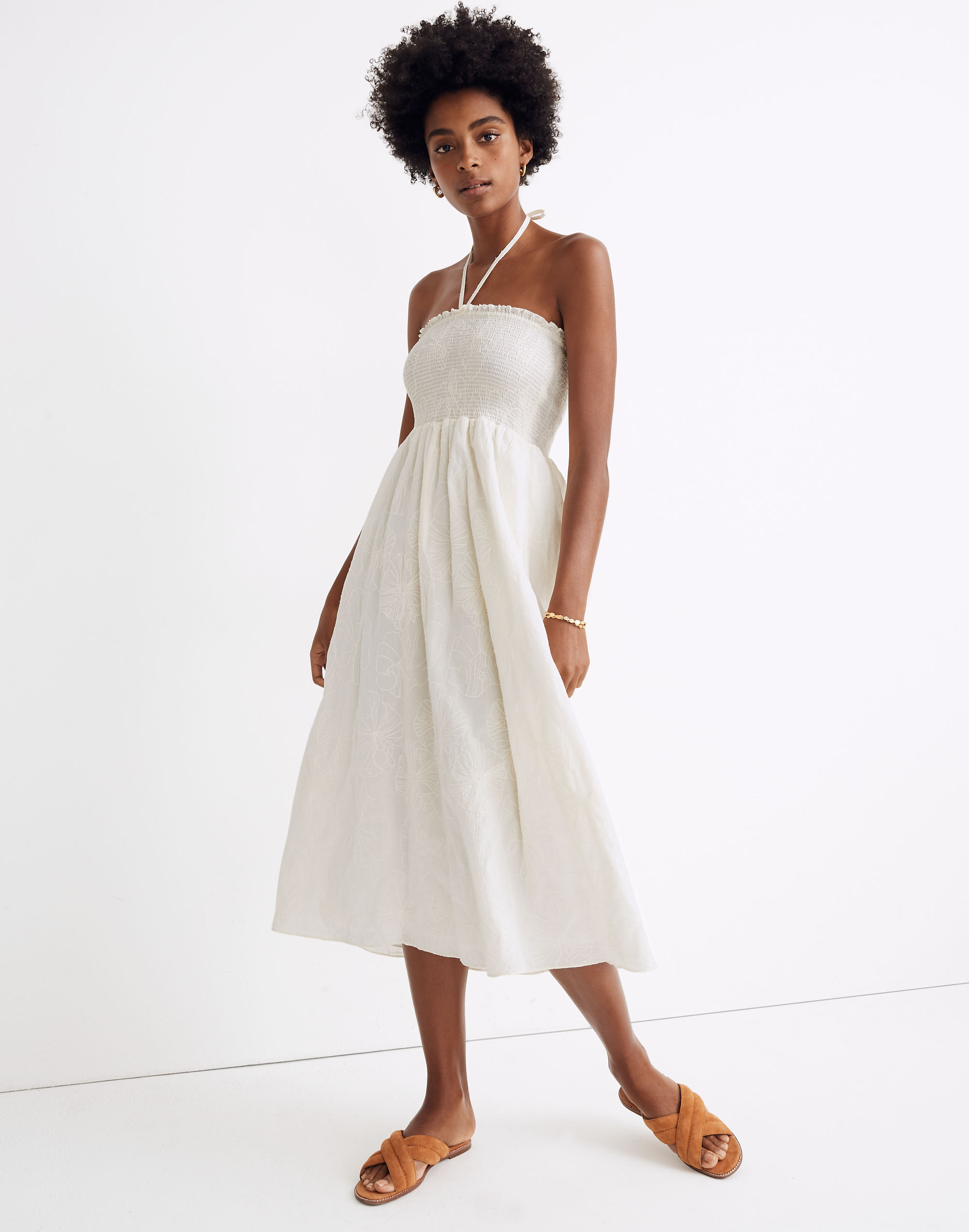 madewell embroidered dress