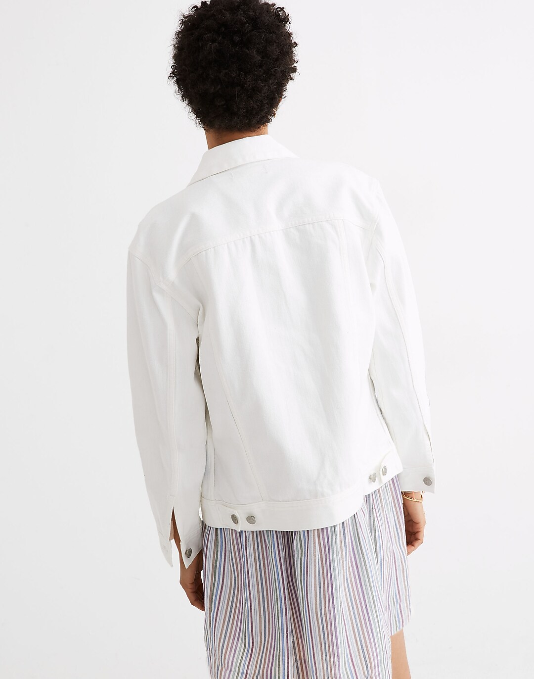 Madewell x APPRVL White Oversized Jean Jacket: Tie-Dye Edition