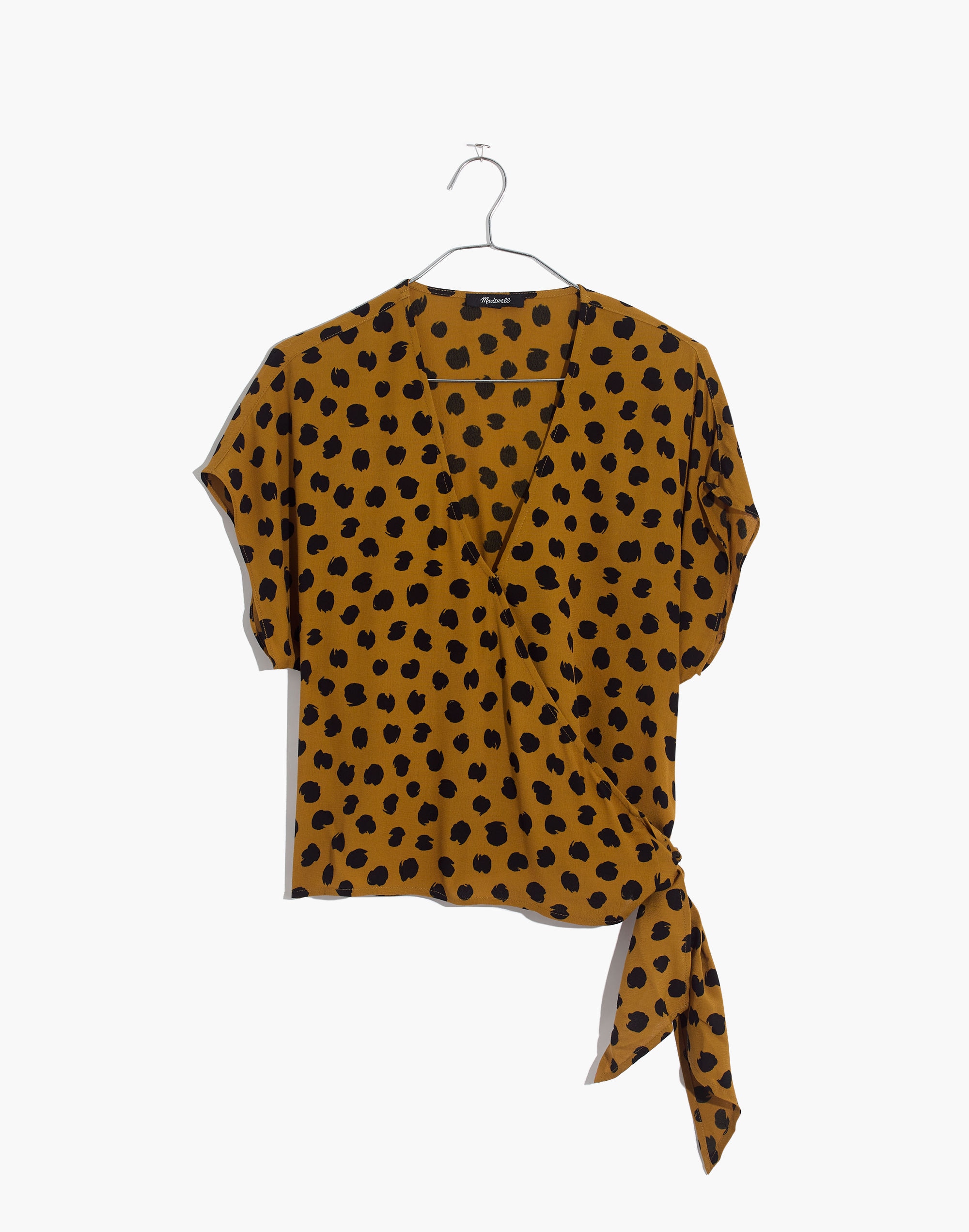 Sash-Tie Wrap Top Painted Spots | Madewell