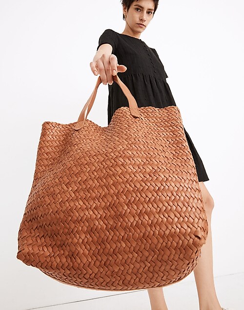 Woven Leather Tote