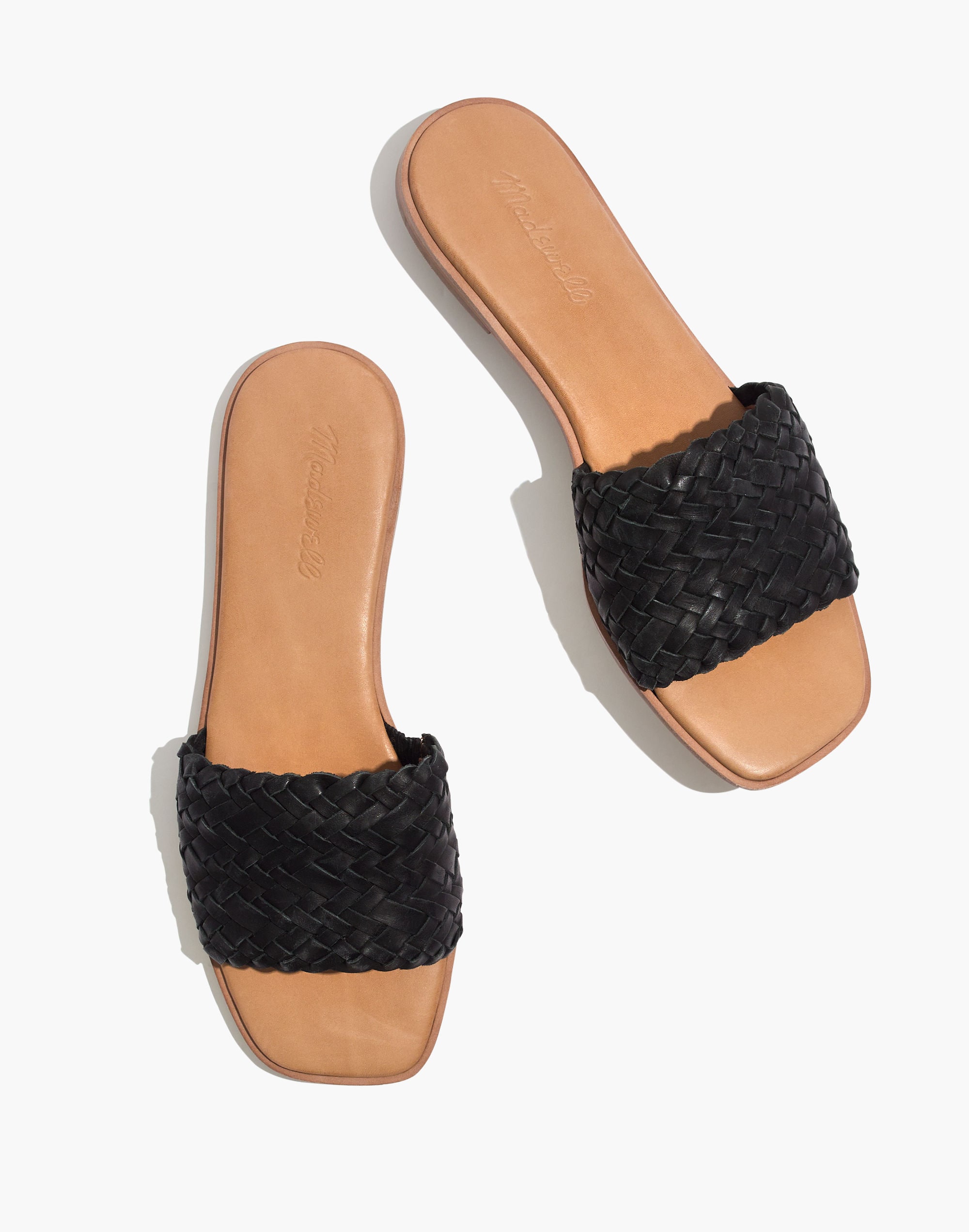 The Lianne Slide Woven Leather | Madewell