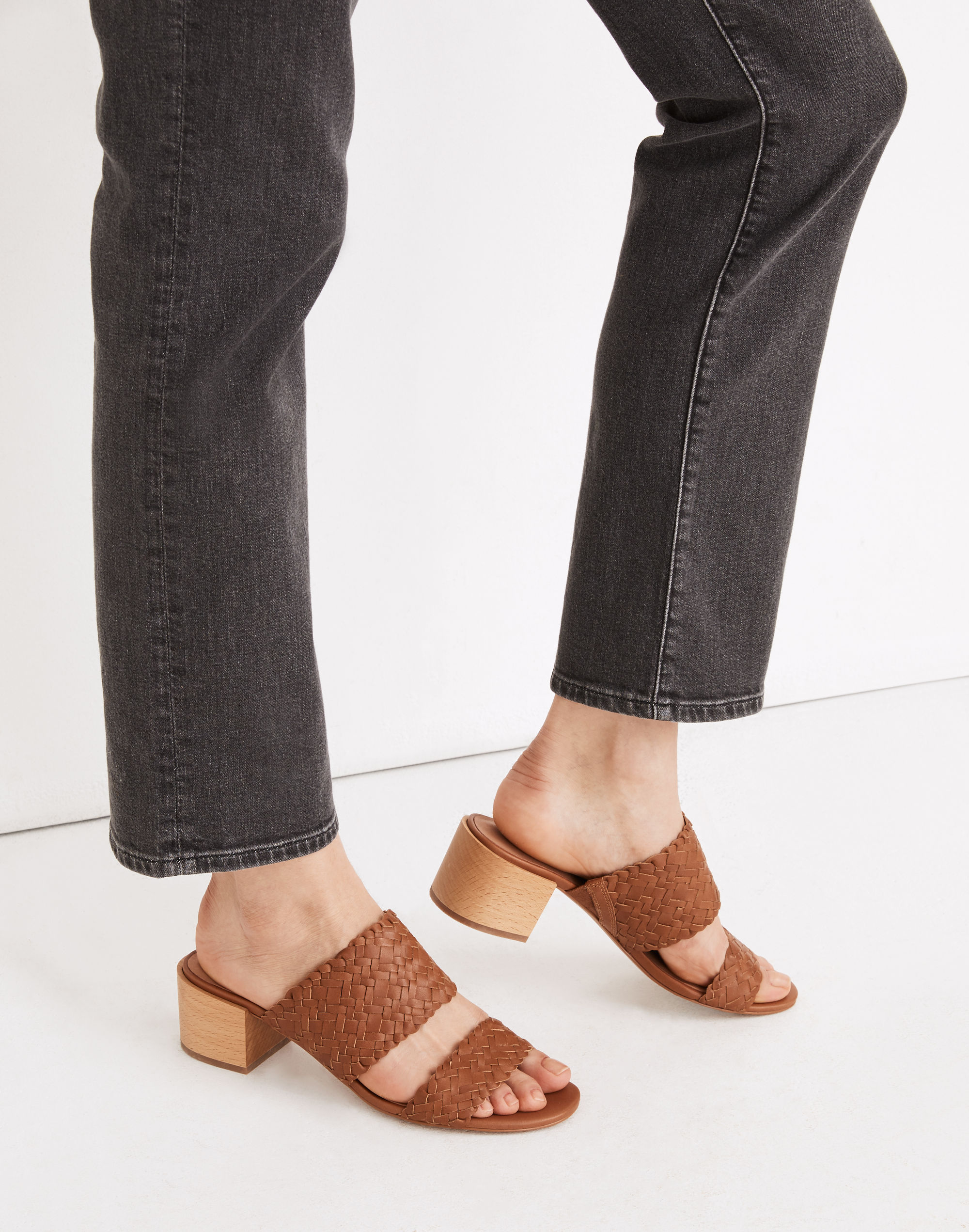 The Kiera Mule Sandal Woven Leather | Madewell