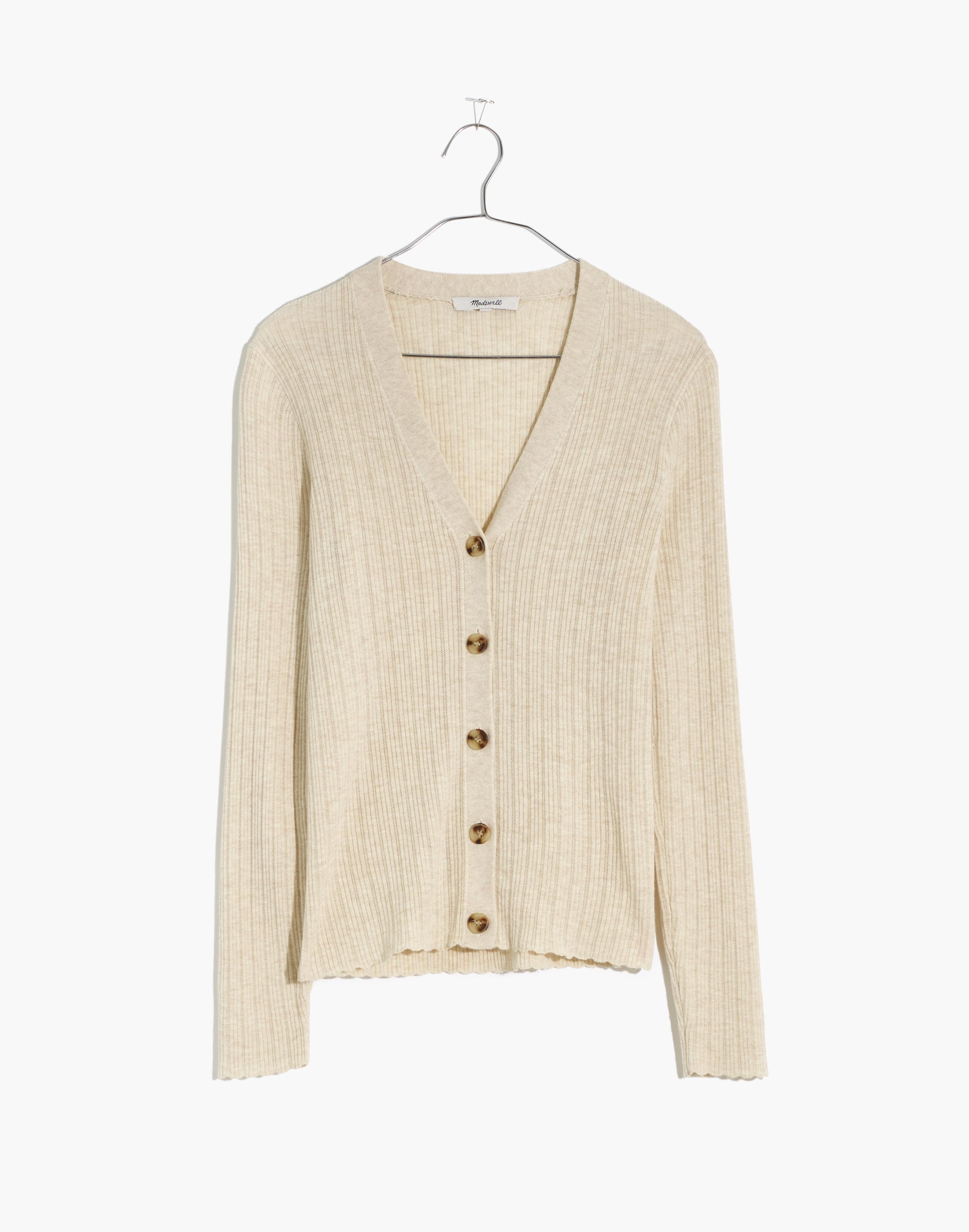 Pointelle Ribbed Cardigan Sweater | Madewell