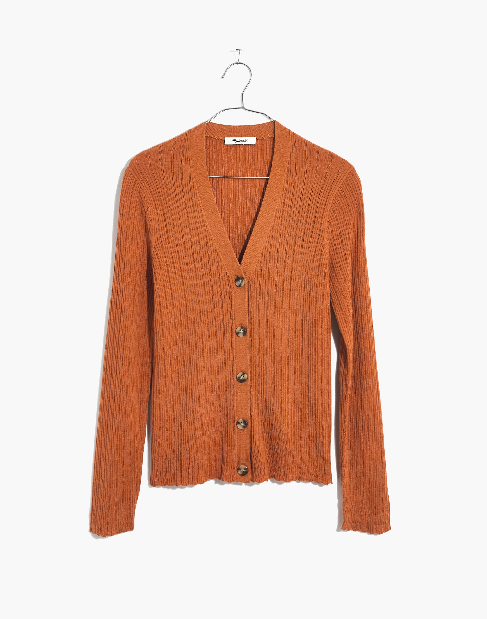 Pointelle Ribbed Cardigan Sweater | Madewell