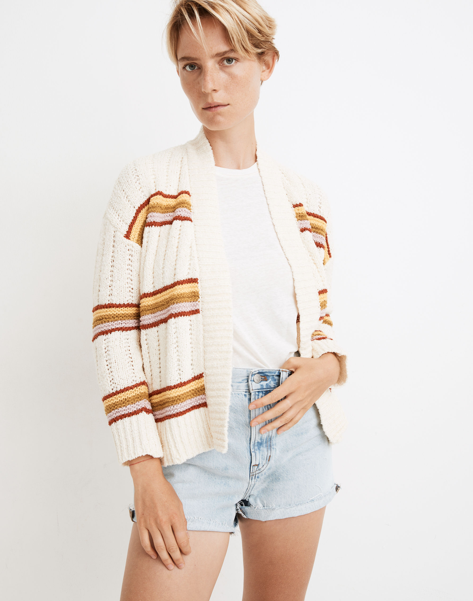 Striped Diaz Open Cardigan | Madewell