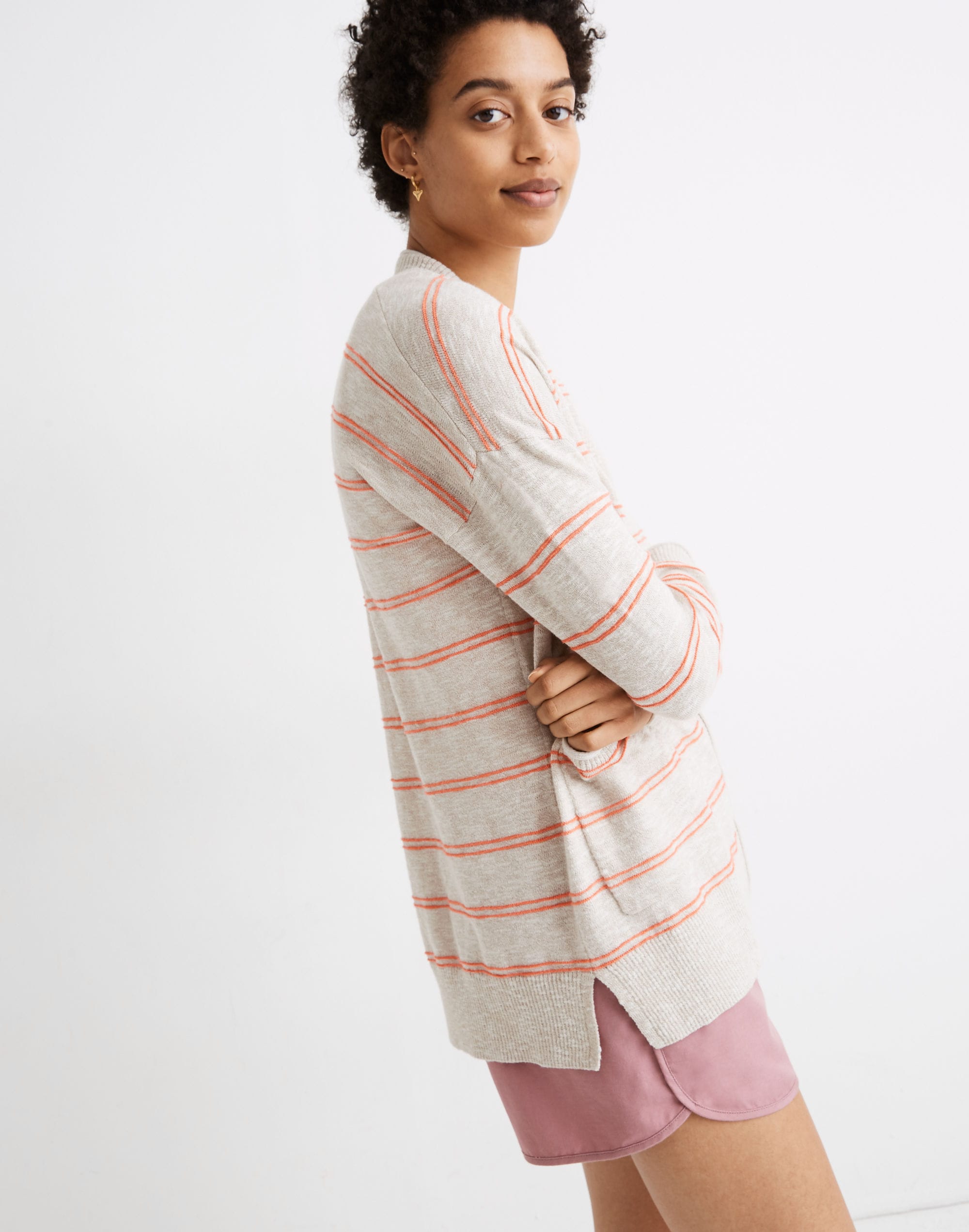 Bradley Cardigan Sweater Textured Stripe | Madewell