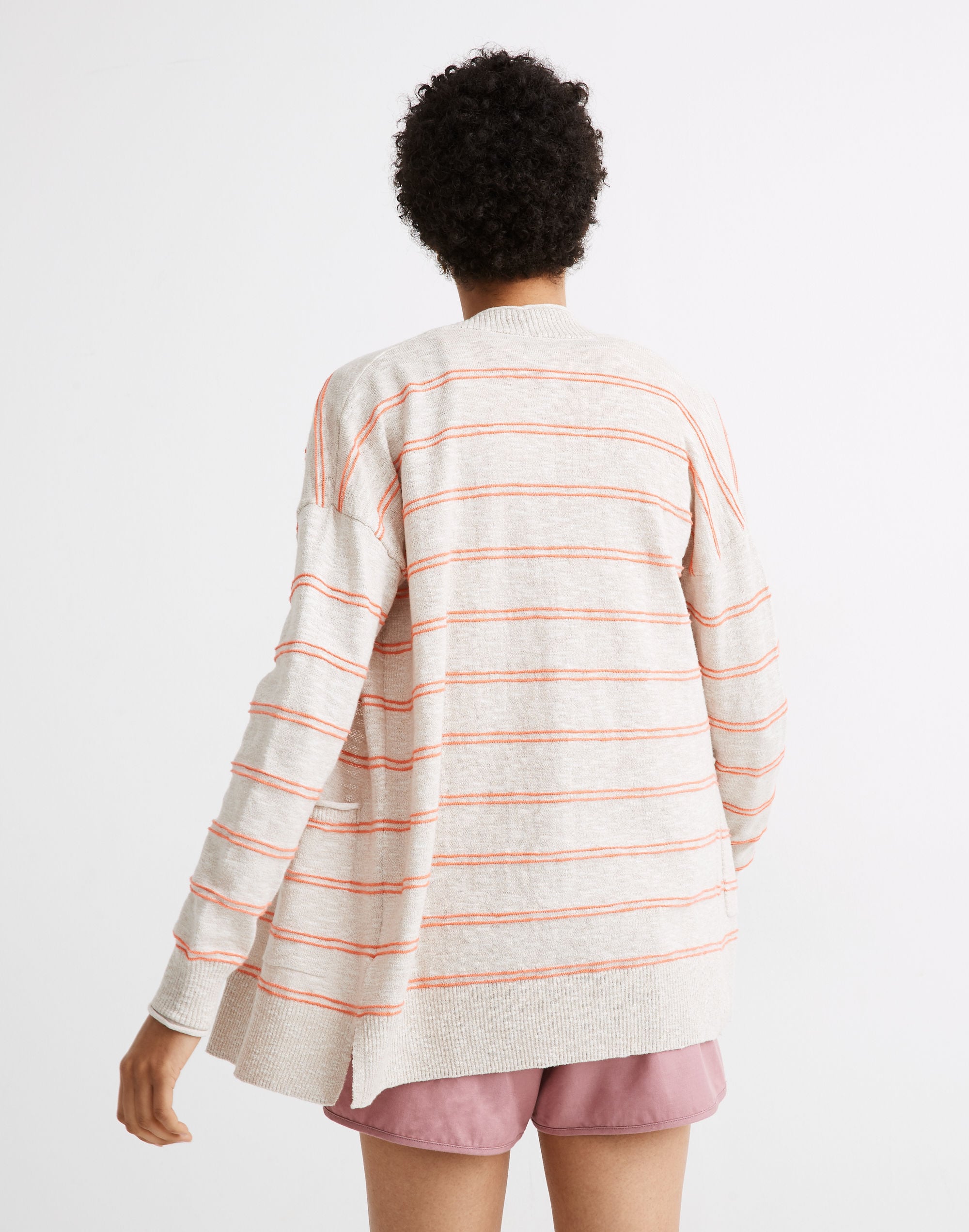 Bradley Cardigan Sweater Textured Stripe | Madewell