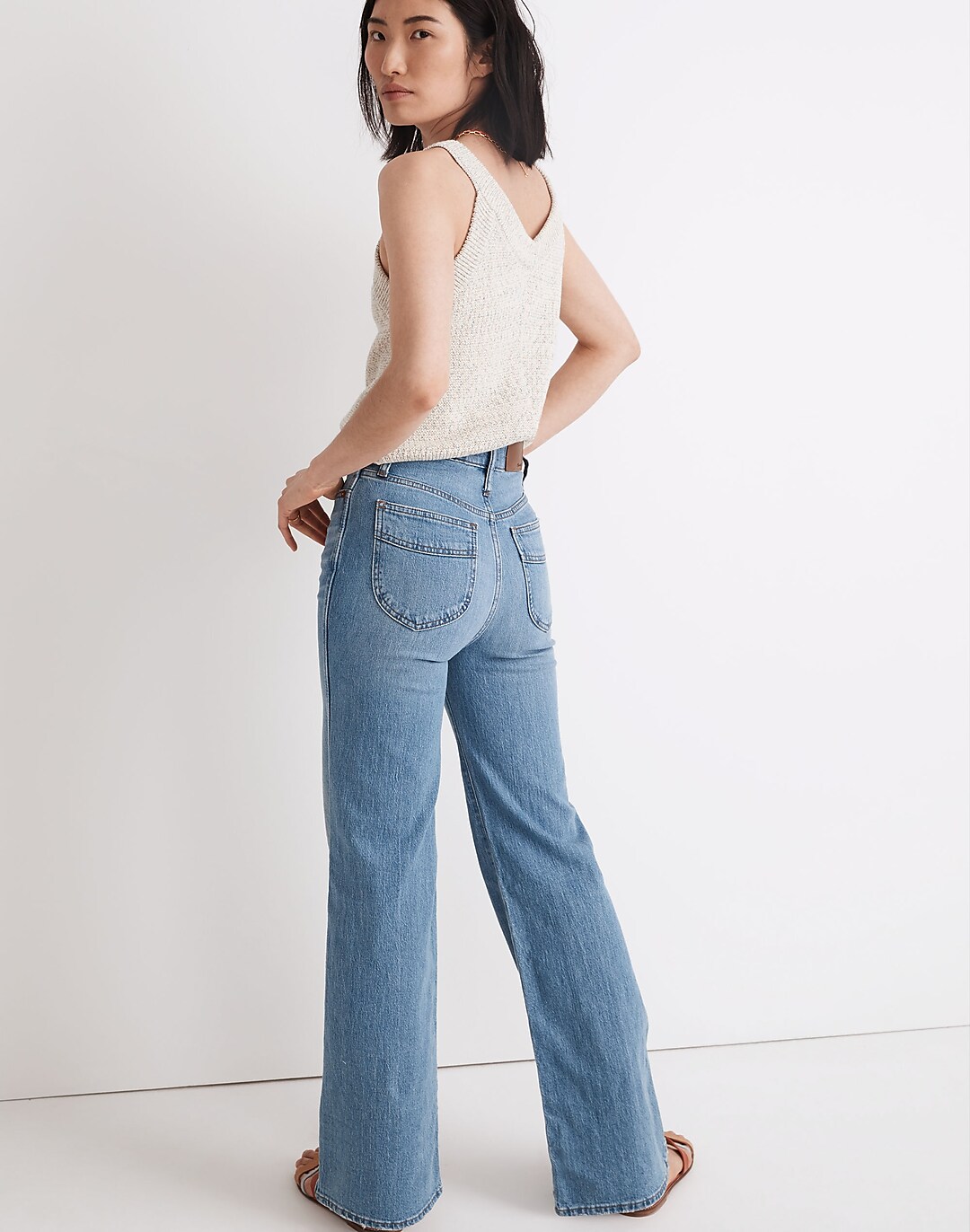 NEW Madewell High-Rise Flare Jeans in Caine Wash, Petite 29 